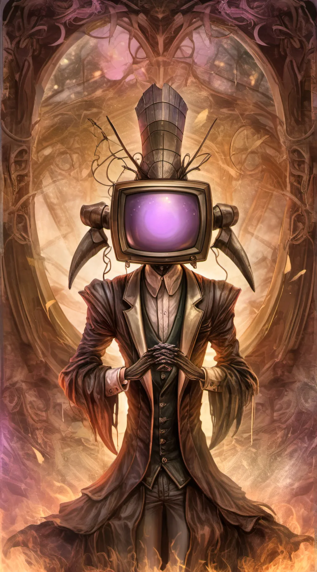 ai character:  Shadow TV man background