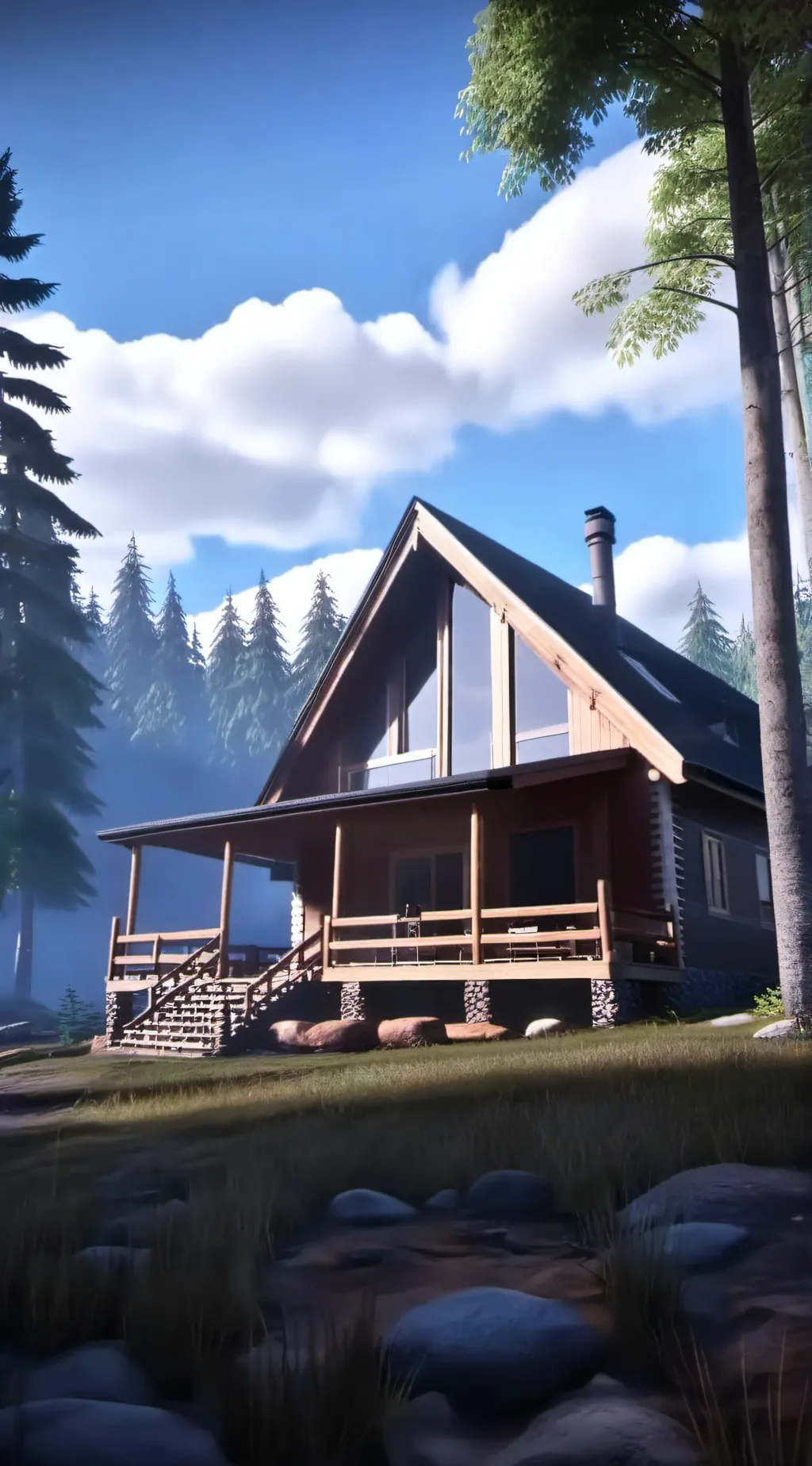 ai character: MHA camping #2 background