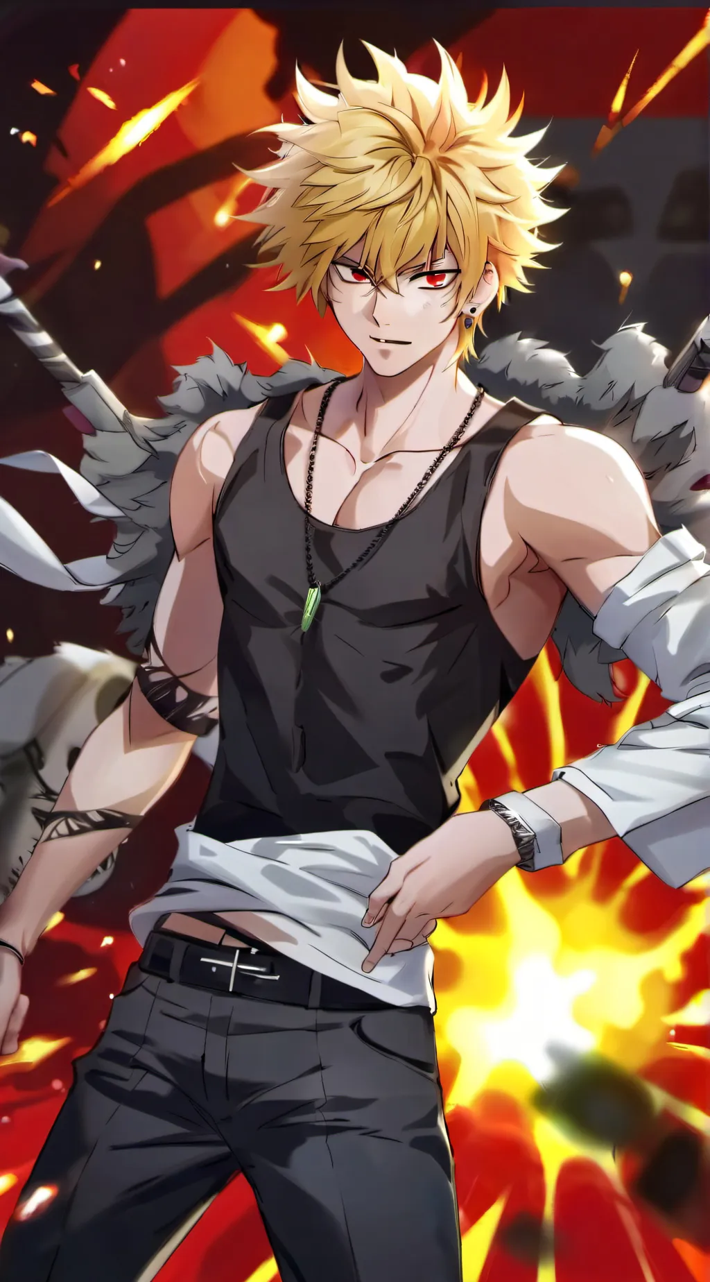 ai character: Katsuki Bakugo background