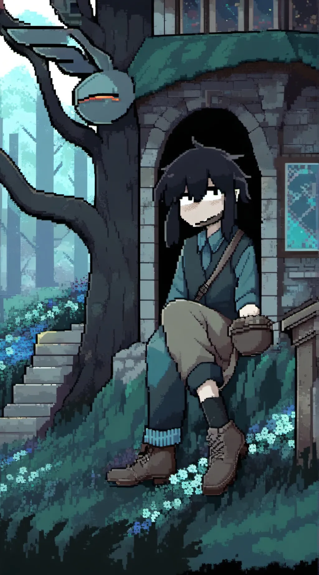 ai character: Abbie x Engel background