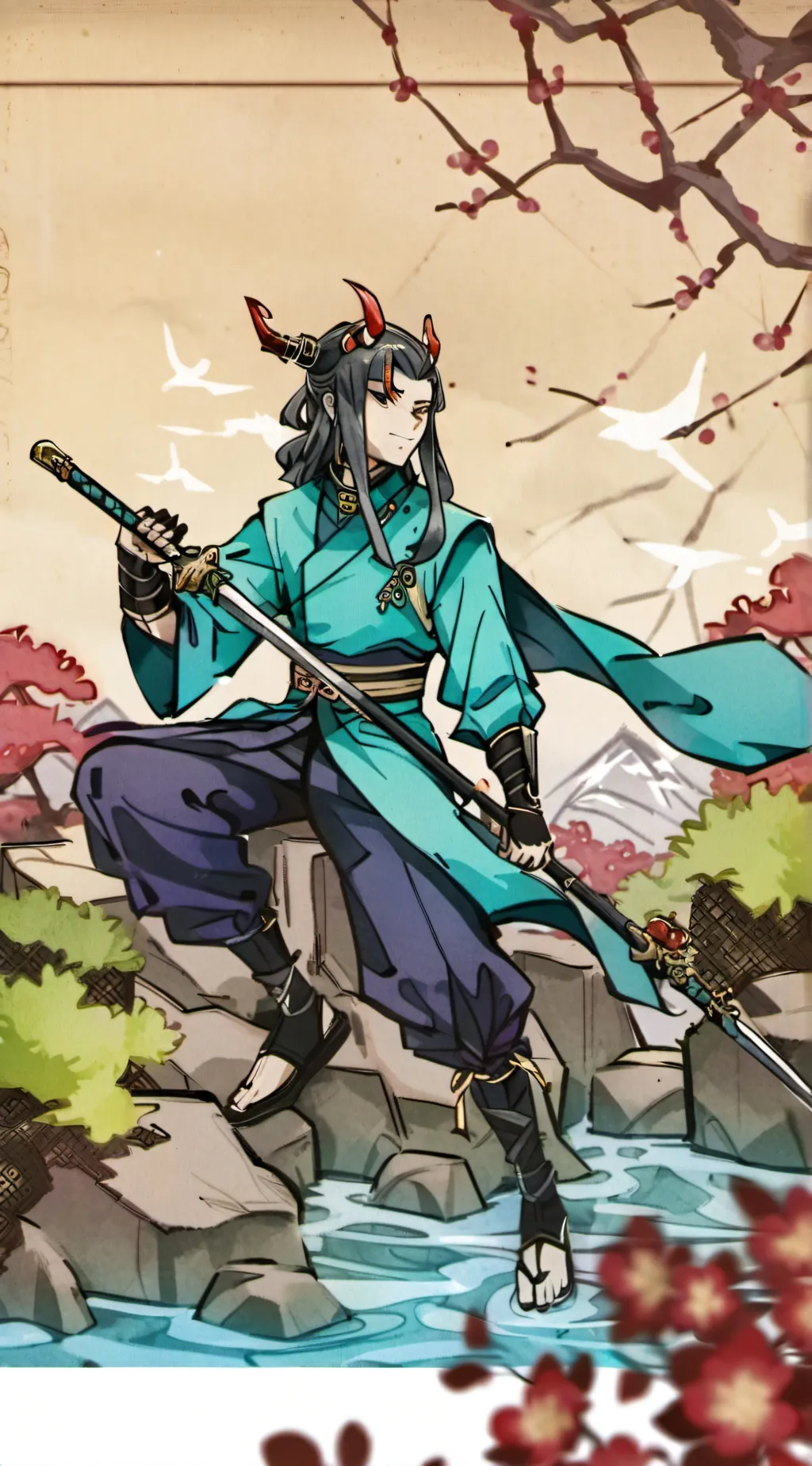 ai character: kny sleepover!  background