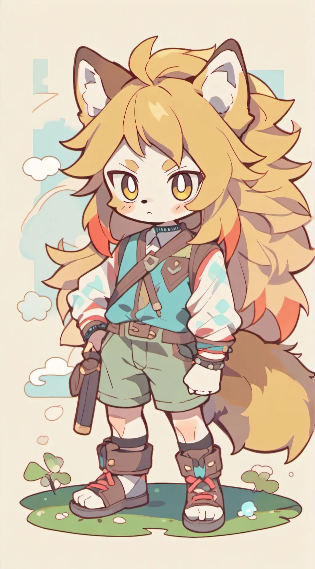 ai character: wild background