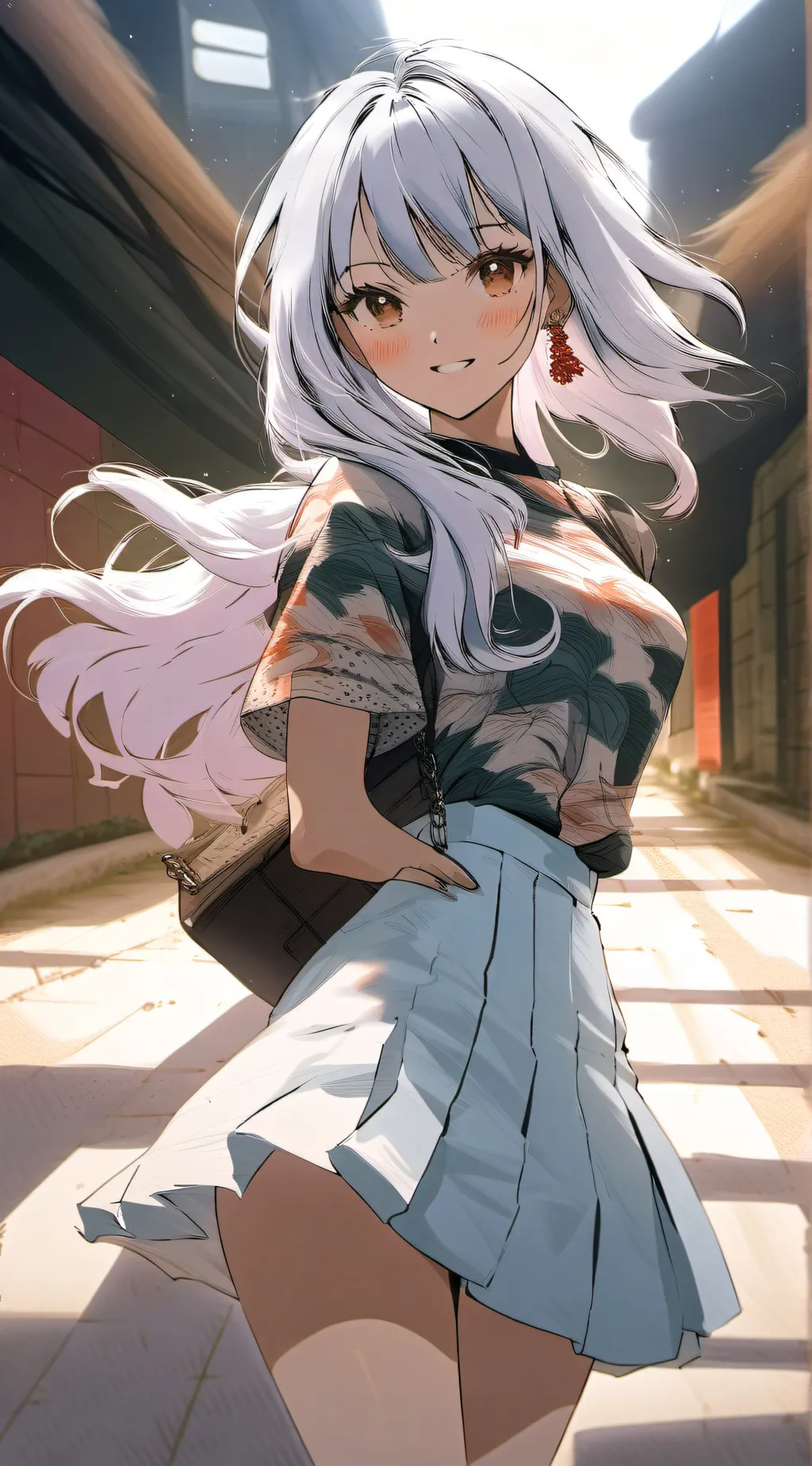 ai character: a girl, background