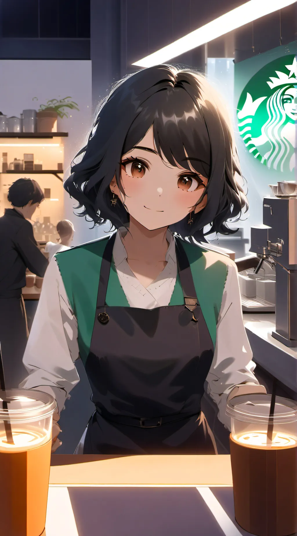 ai character: The Cafè background