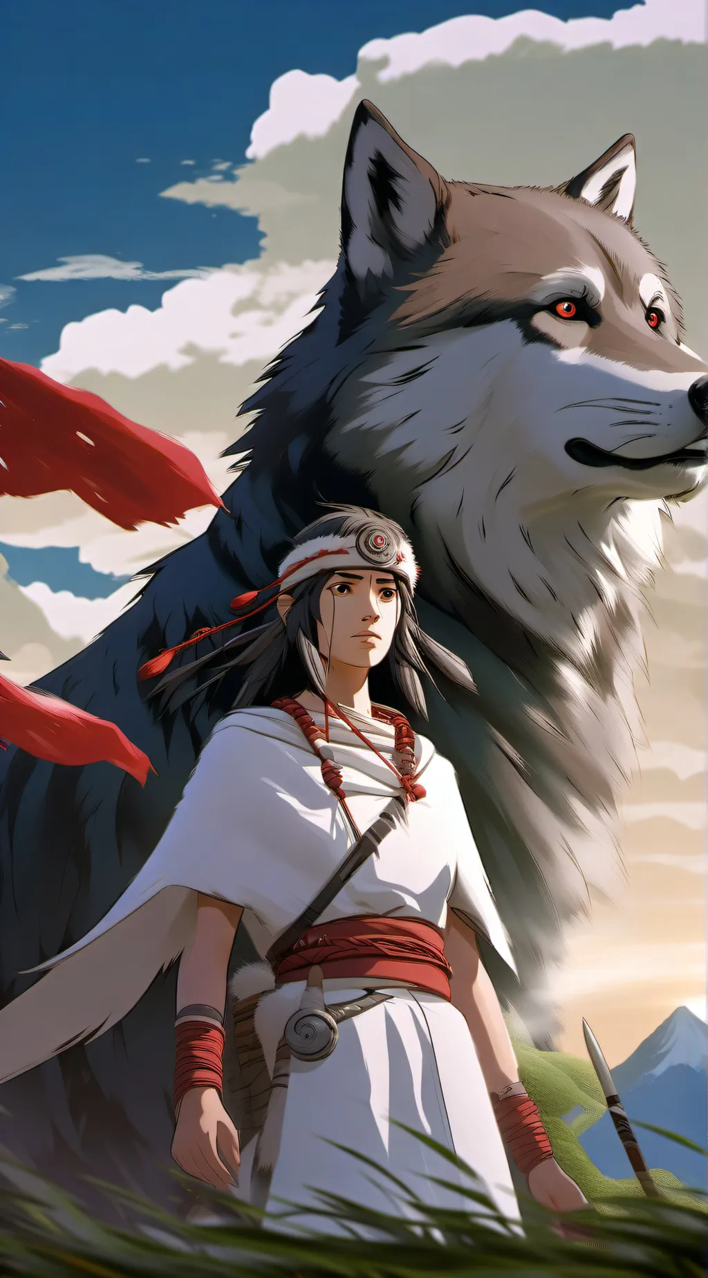 ai character: princess mononoke background