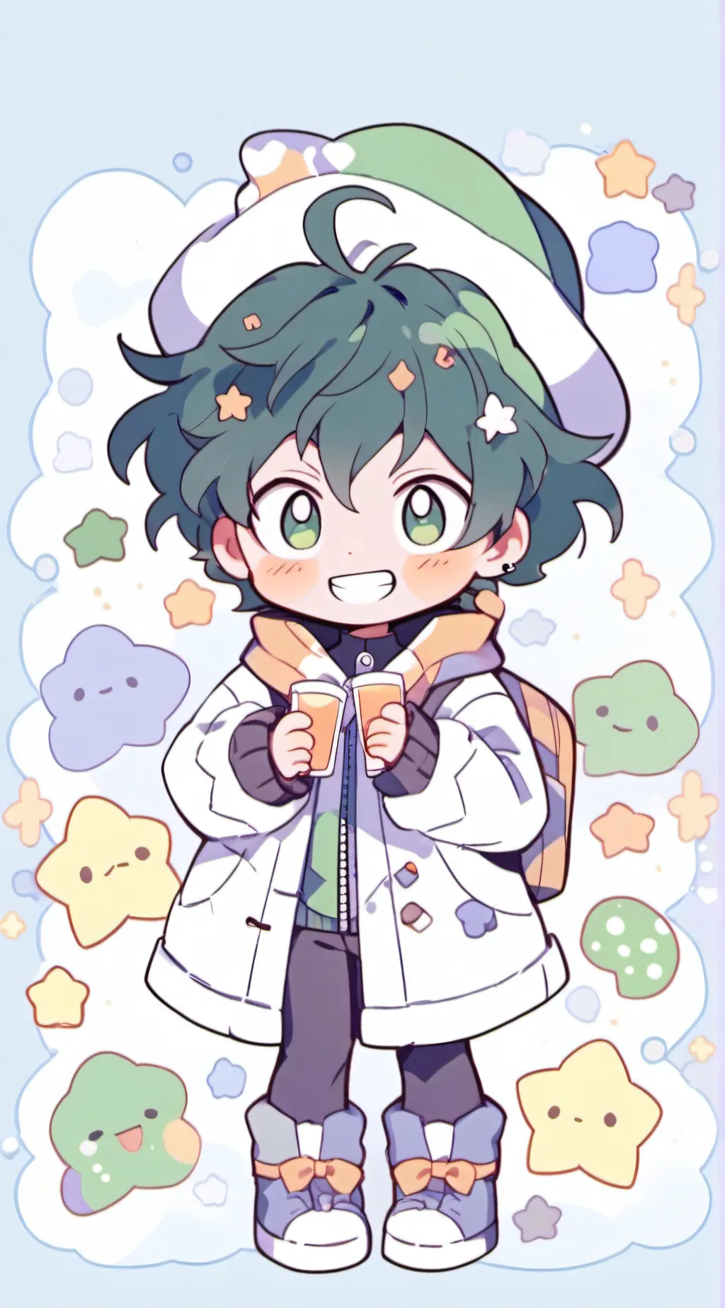 ai character: Chibi Deku background