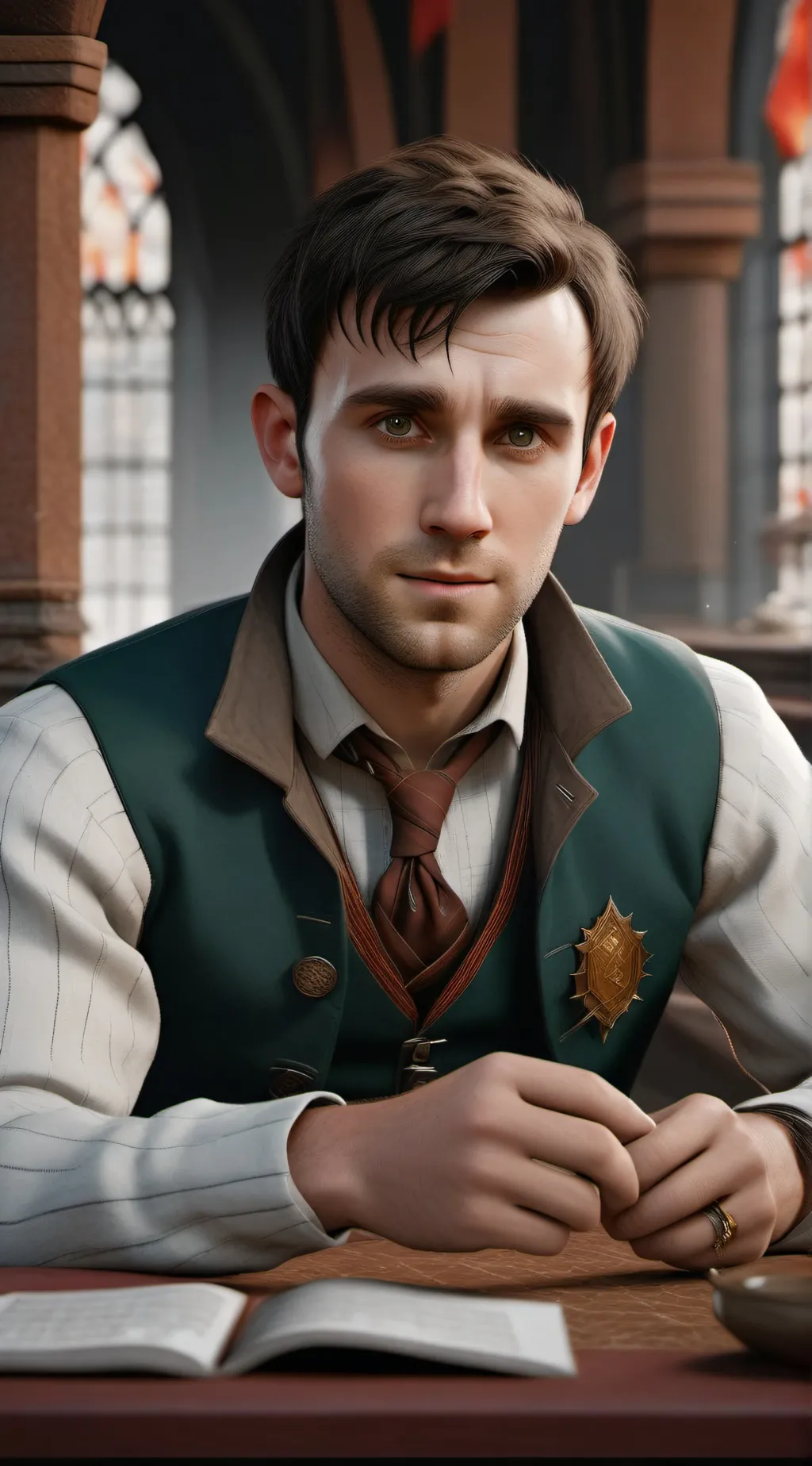 ai character: Neville and luna background