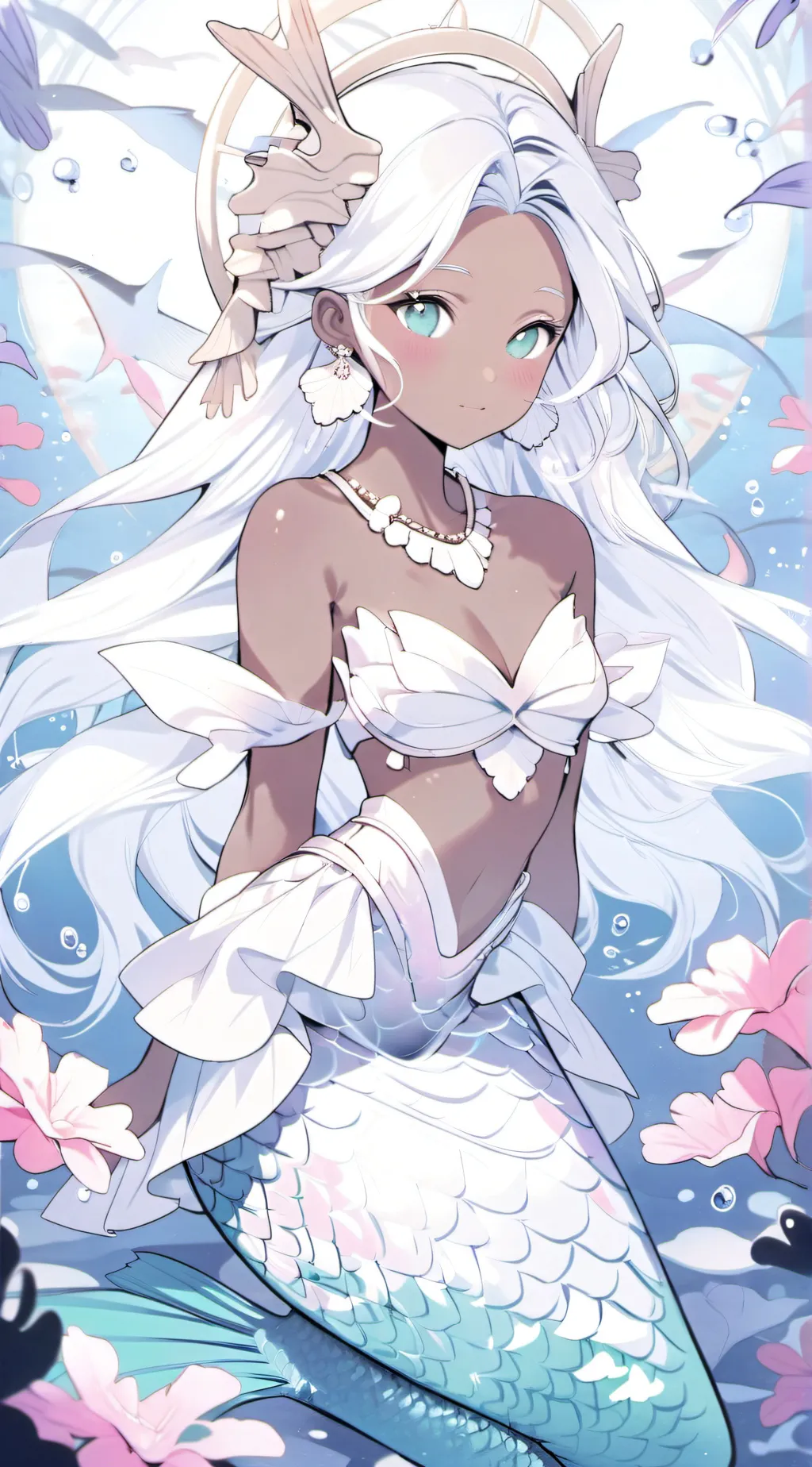 ai character: °🌊🌺 Marina🌺 🌊 ° background