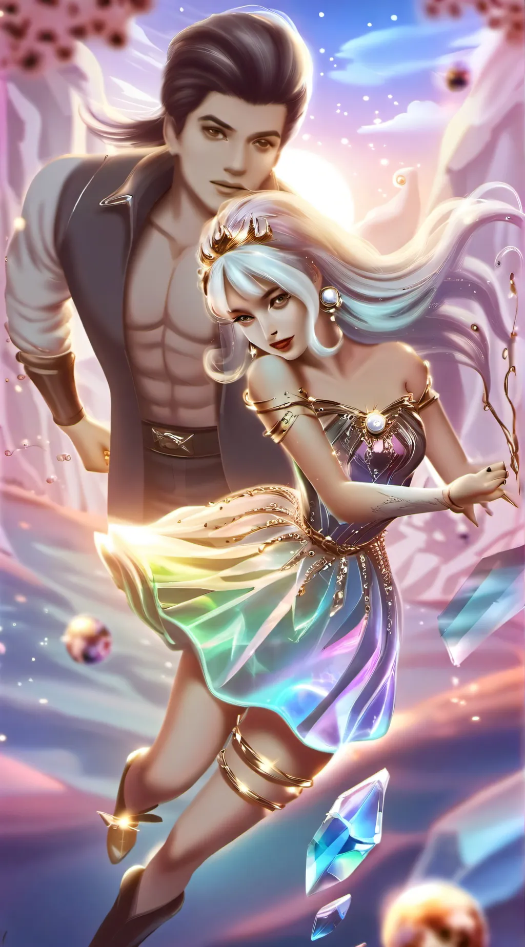 ai character: princess 👑 ex bff background