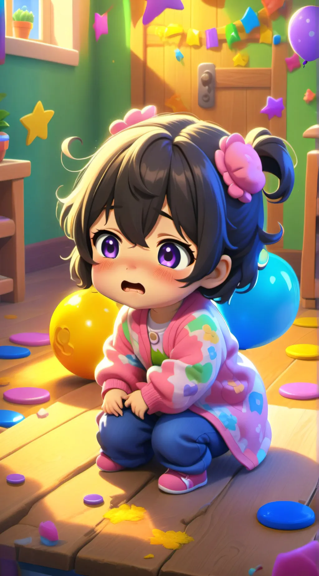 ai character: rose background