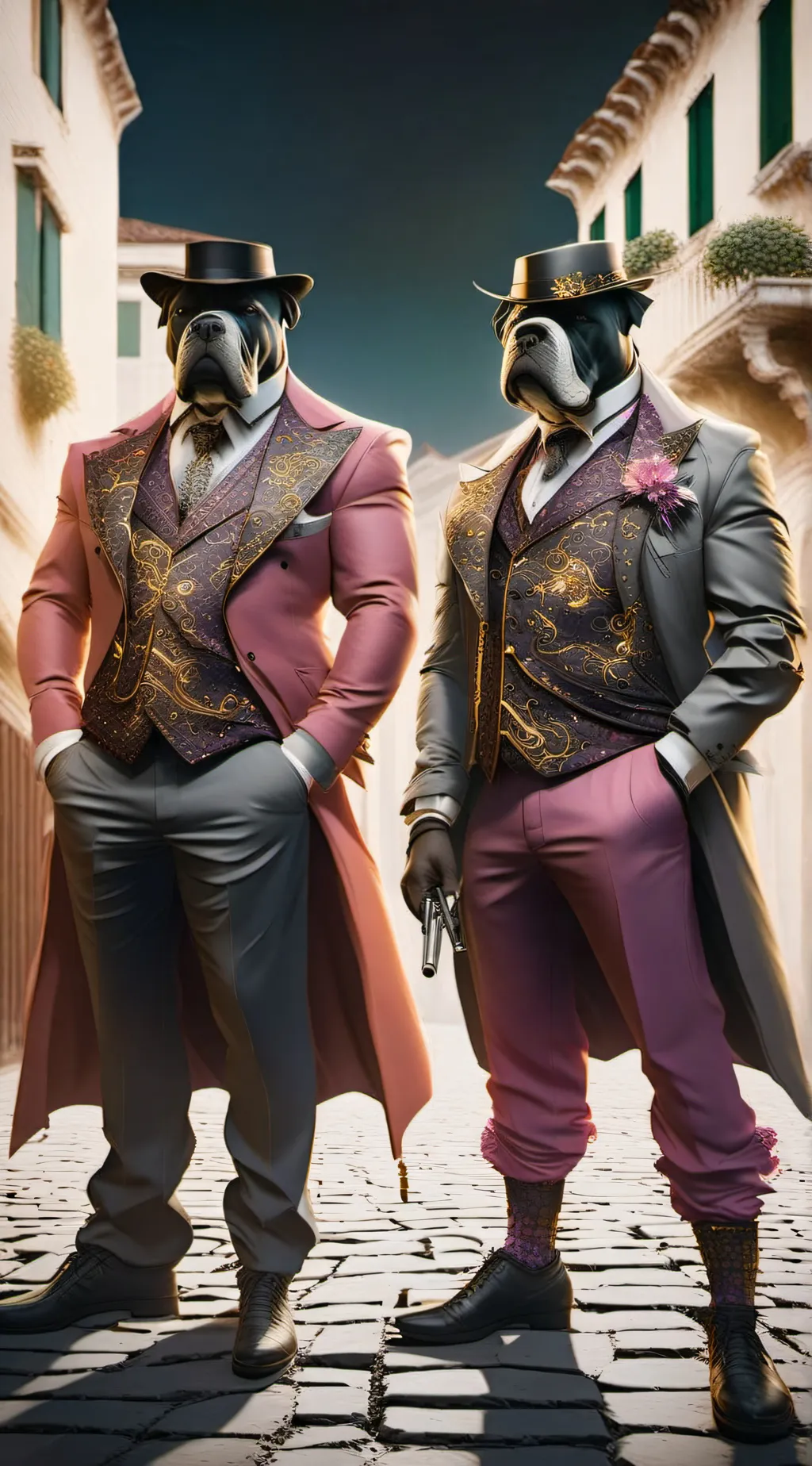 ai character: Cane Corso guards background