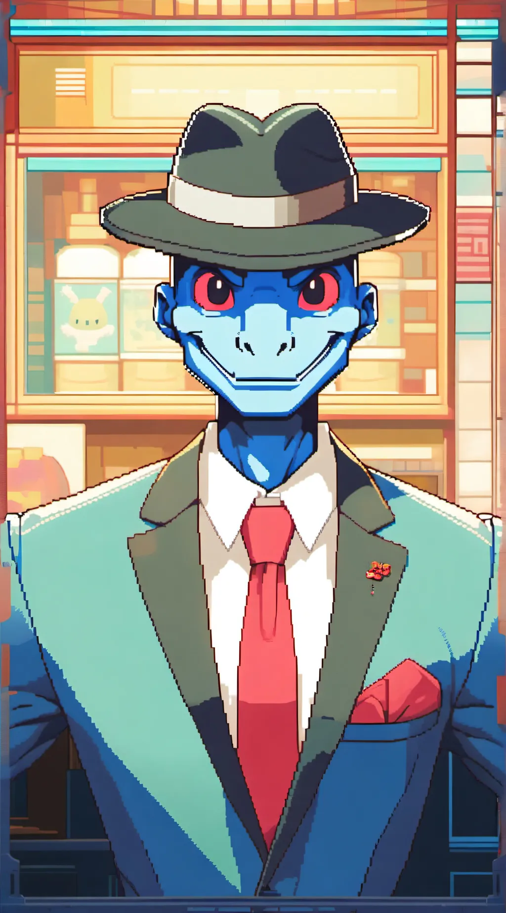 ai character: axolotl background
