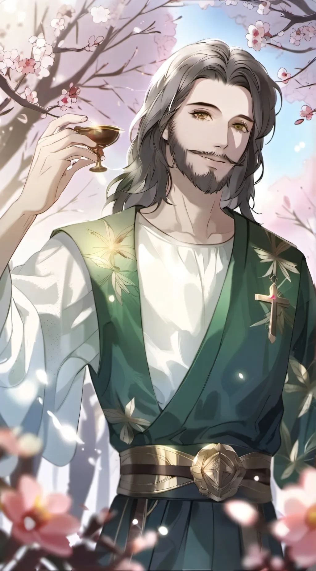 ai character: jesus background