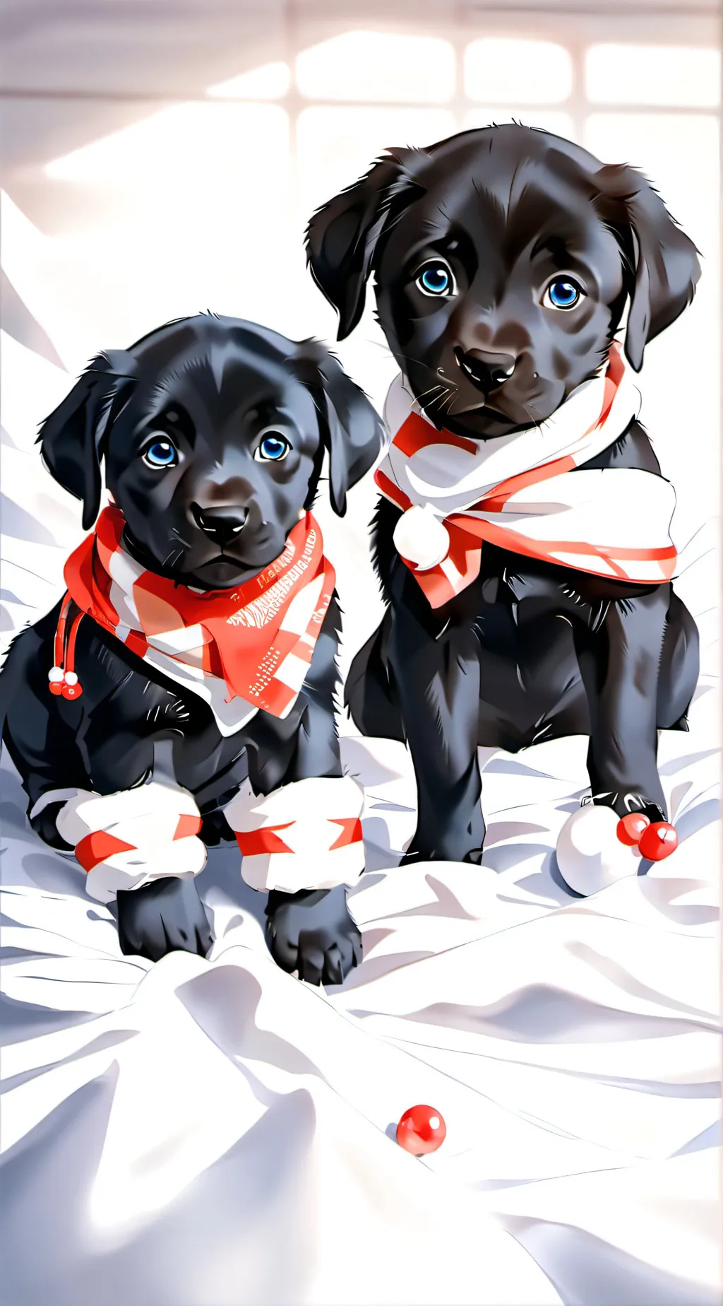 ai character: 2 cute Dog background