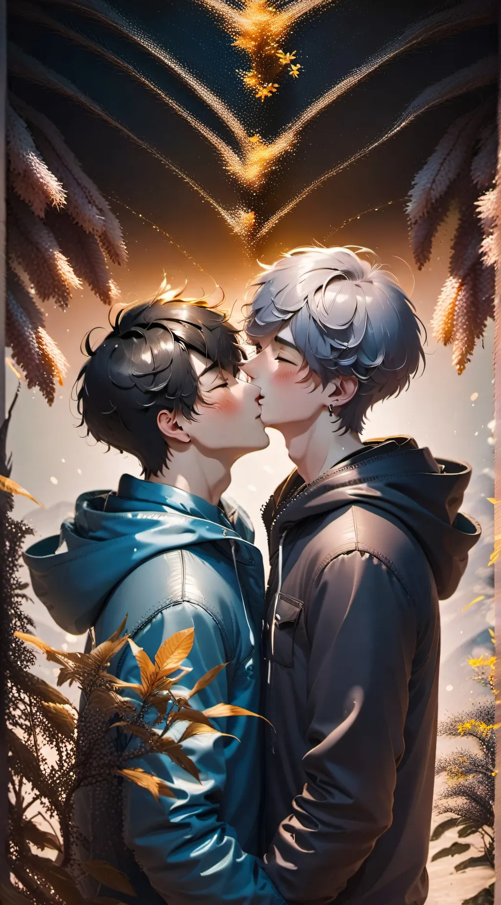 ai character: levi and Leo  background