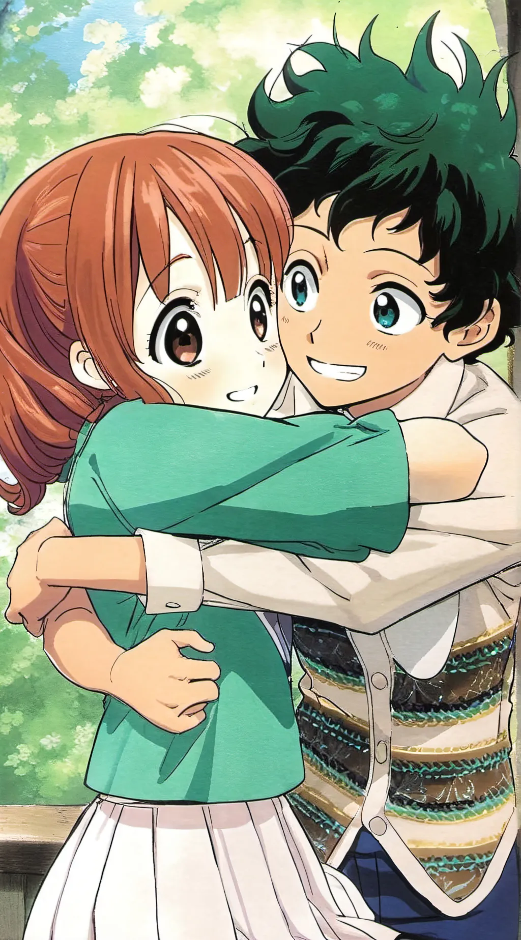ai character: Deku and uraraka background