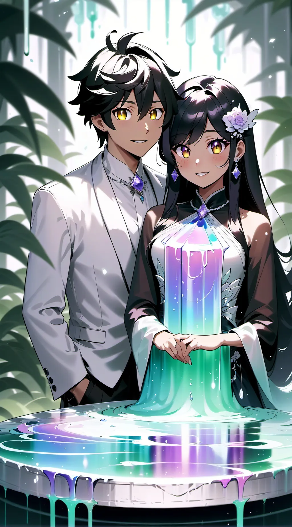 ai character: aphmau and Aaron background