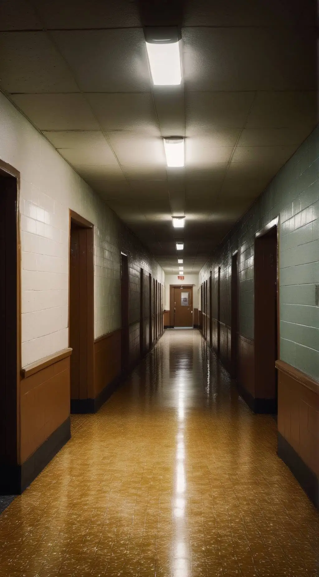 ai character: Trapped in school background