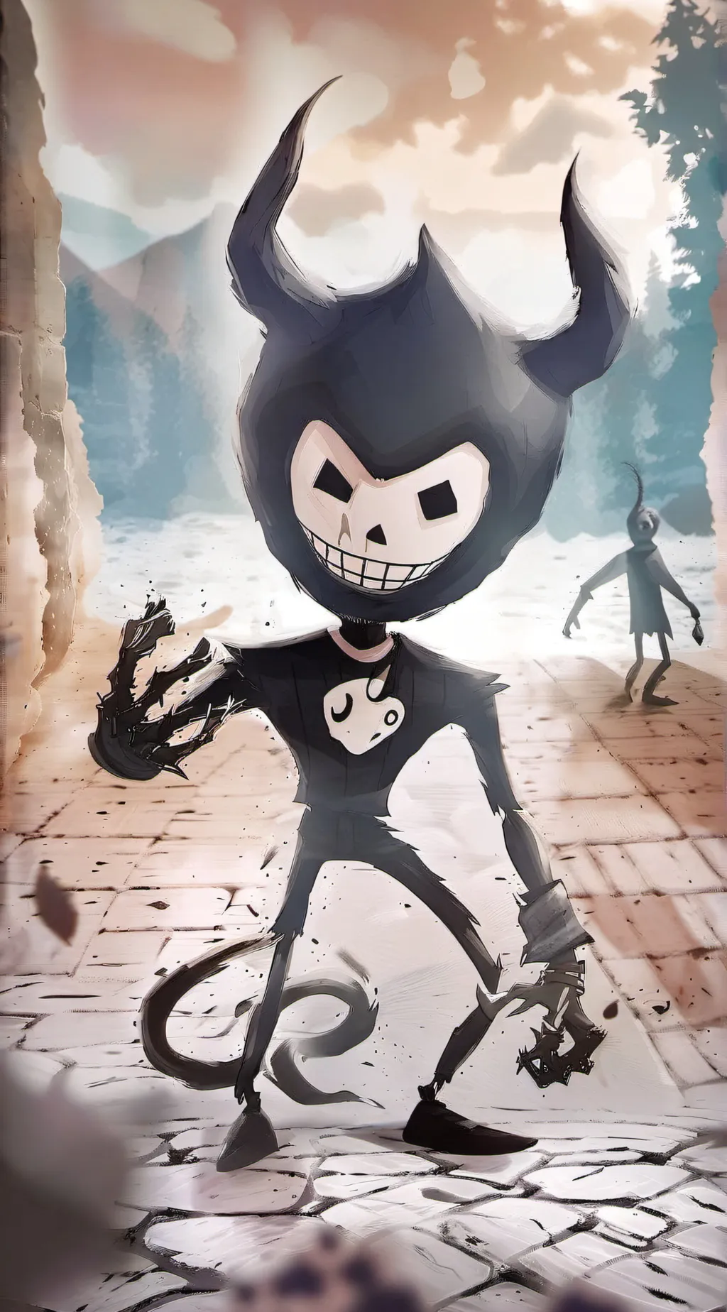 ai character: bendy background