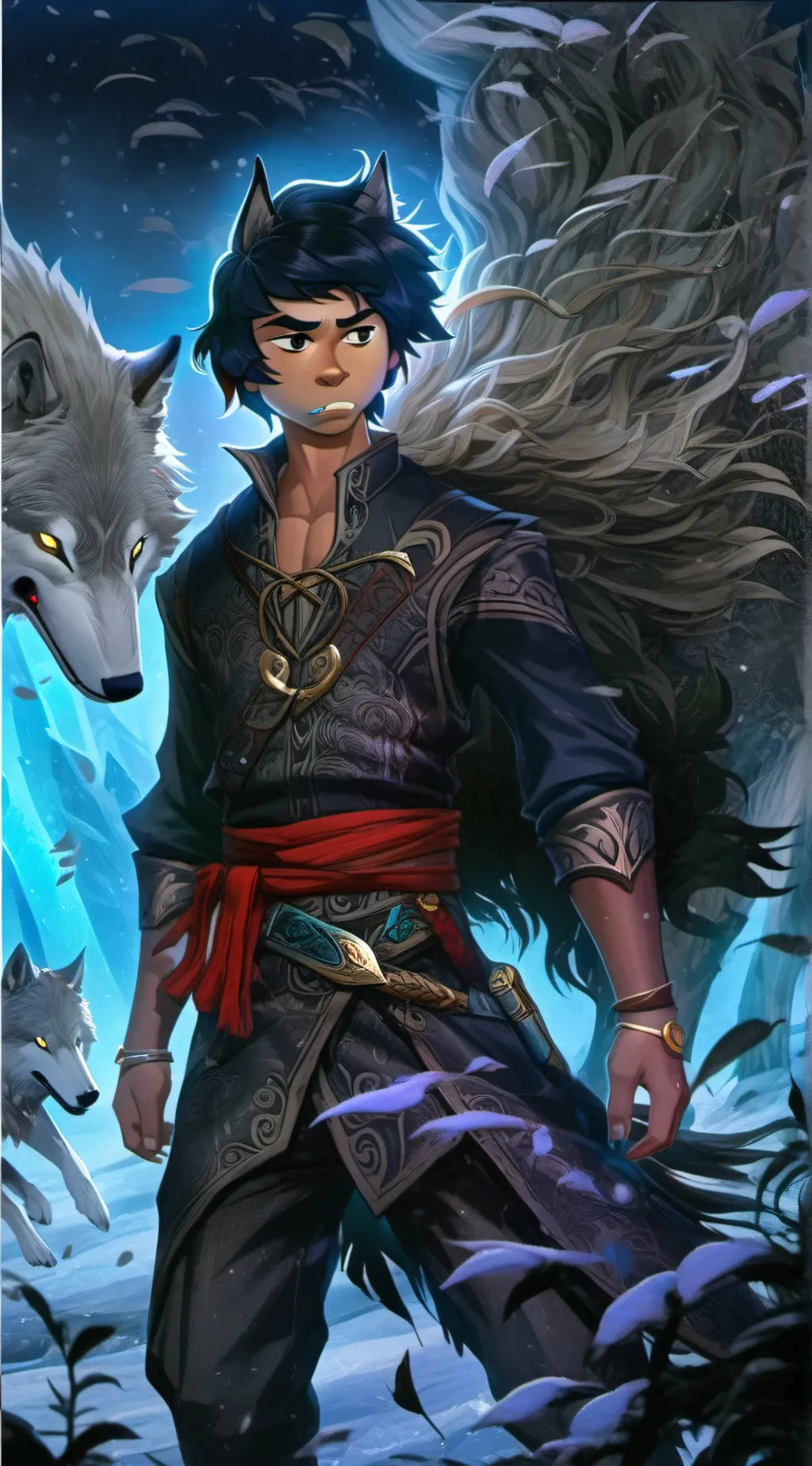 ai character: ein background