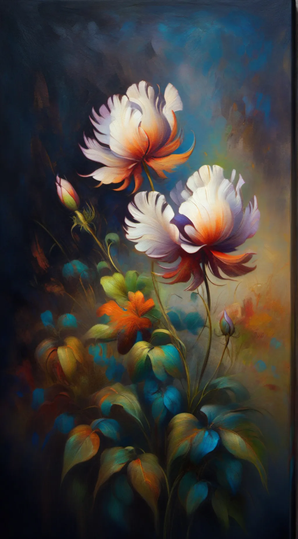ai character: Flowers background