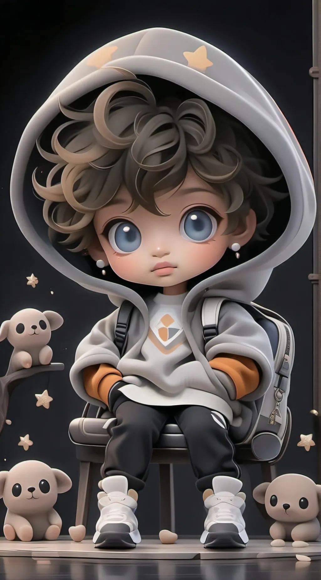 ai character: Even background