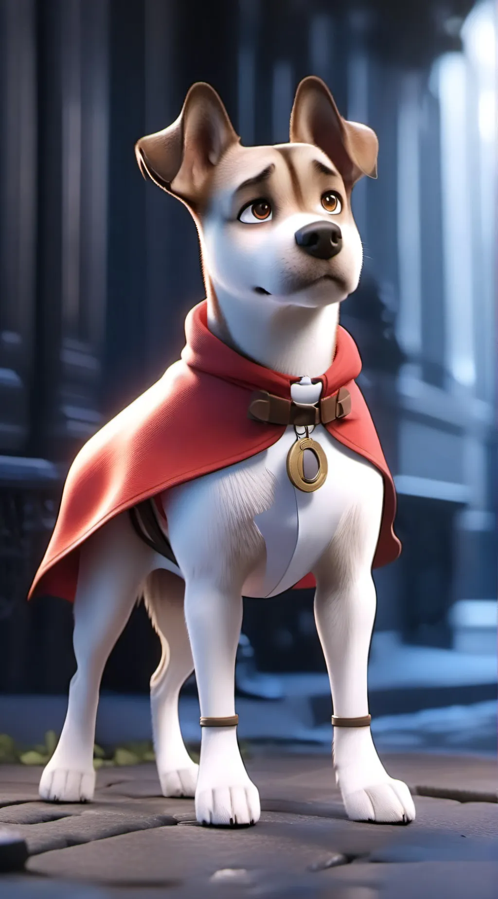 ai character: Krypto theSuperDog background