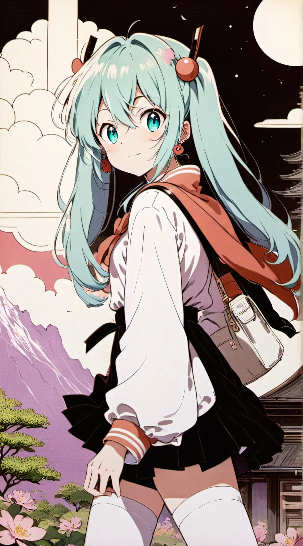 ai character: hatsune miku background