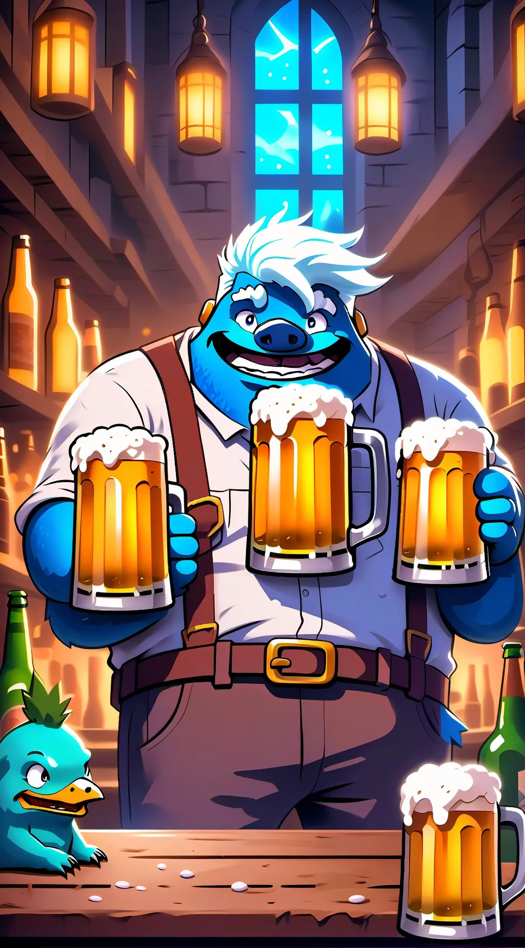 ai character: frostyman  background