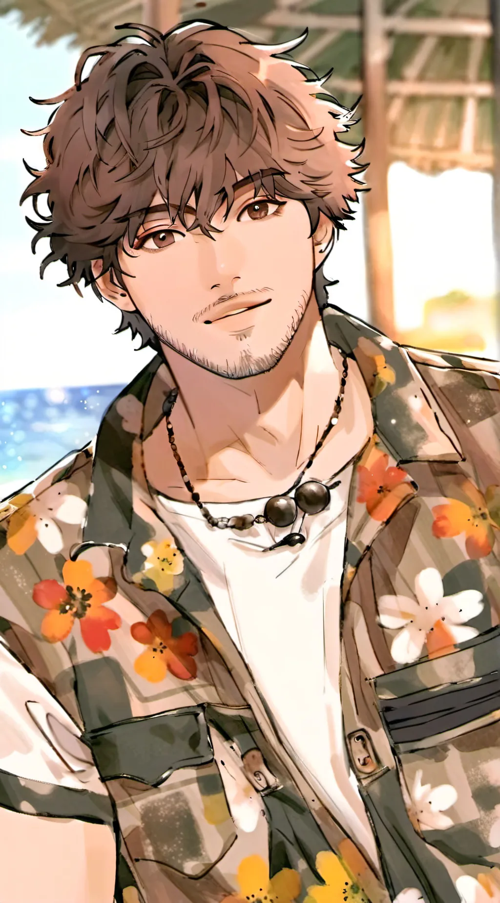 ai character: Clay background