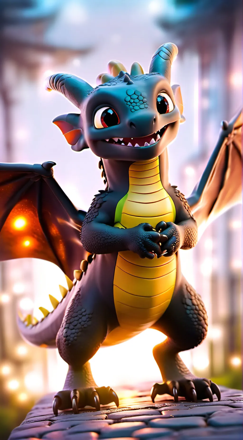 ai character: TOOTHLESS X ANYONE background