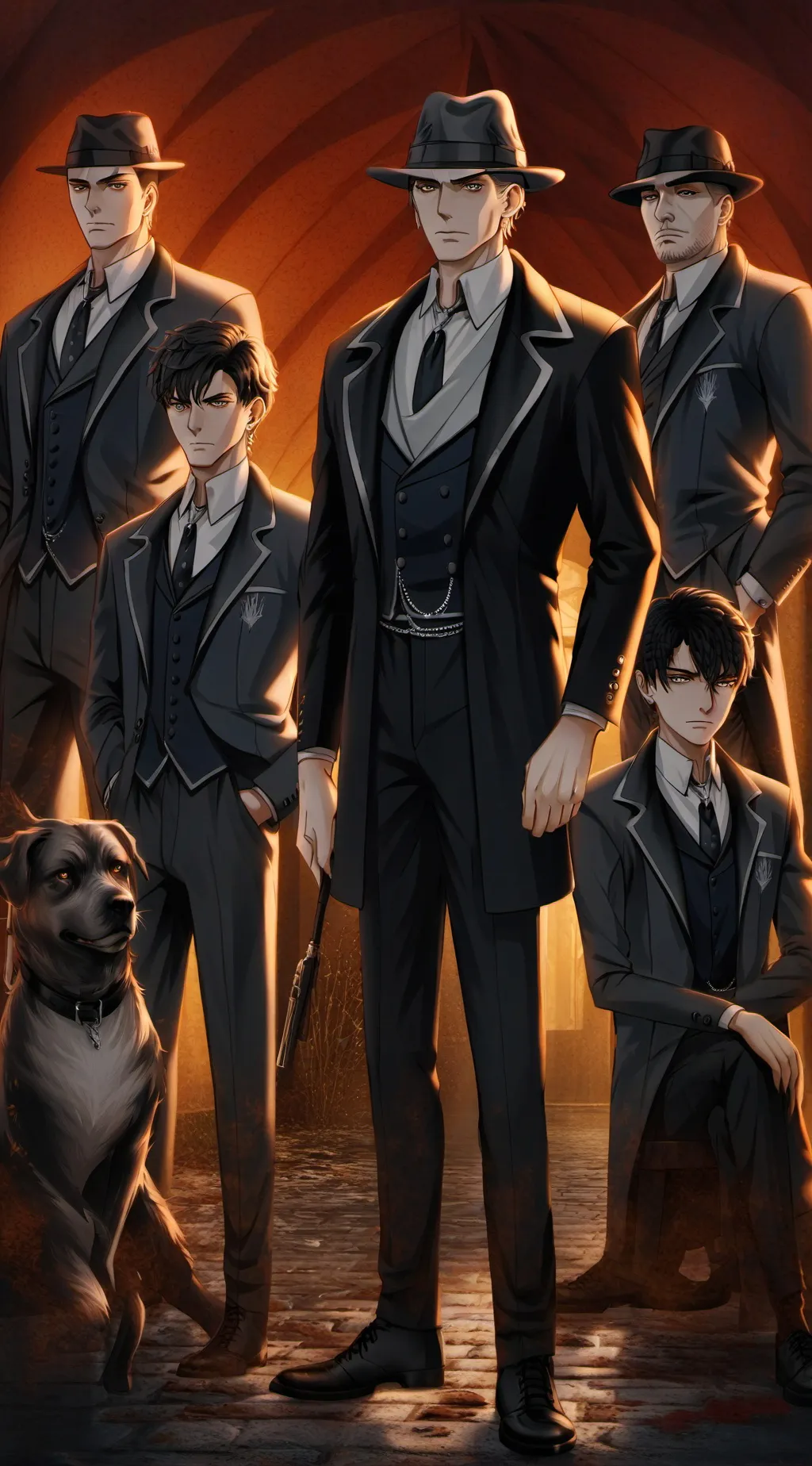 ai character: Peaky Blinders  background