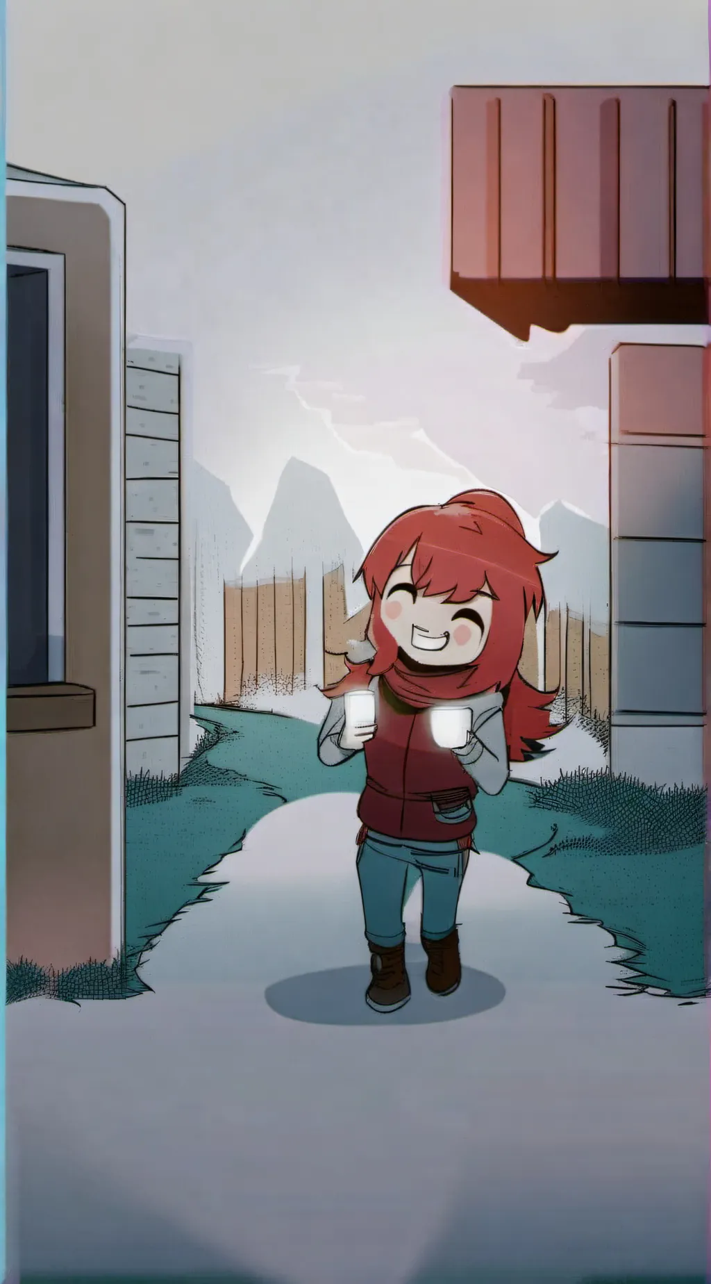 ai character: Bacon hair girl background