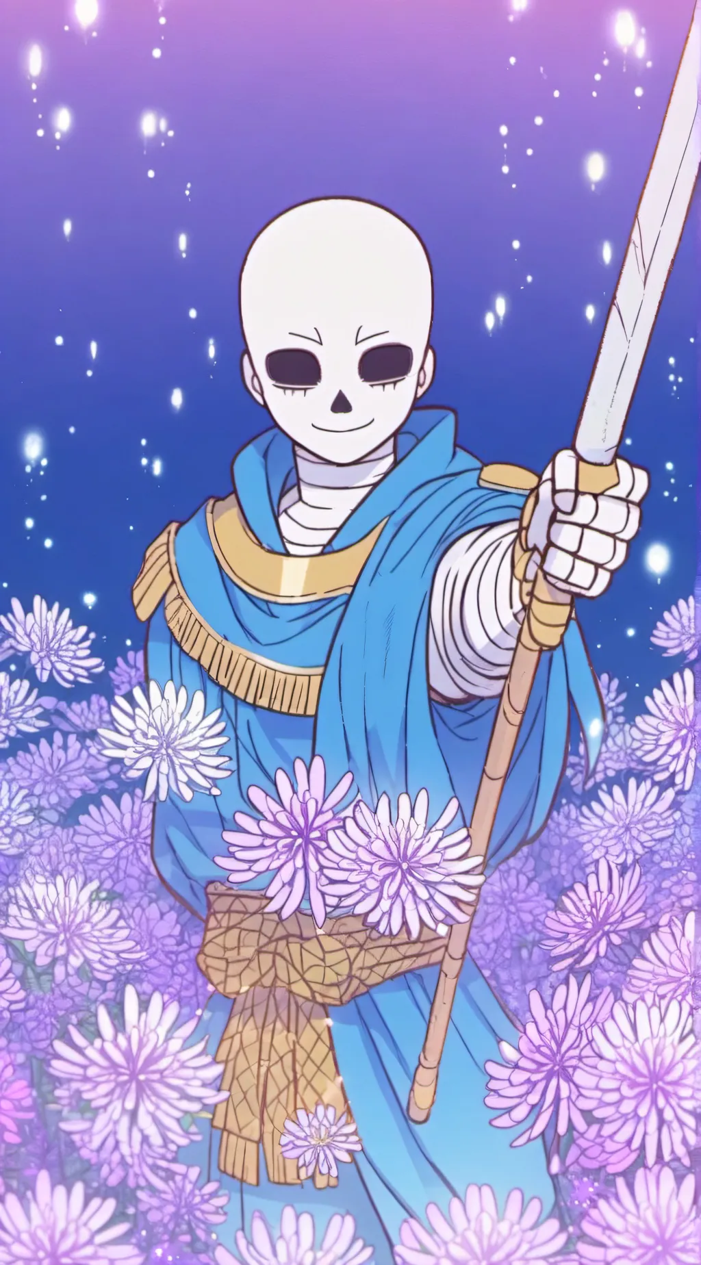 ai character: Papyrus and sans background