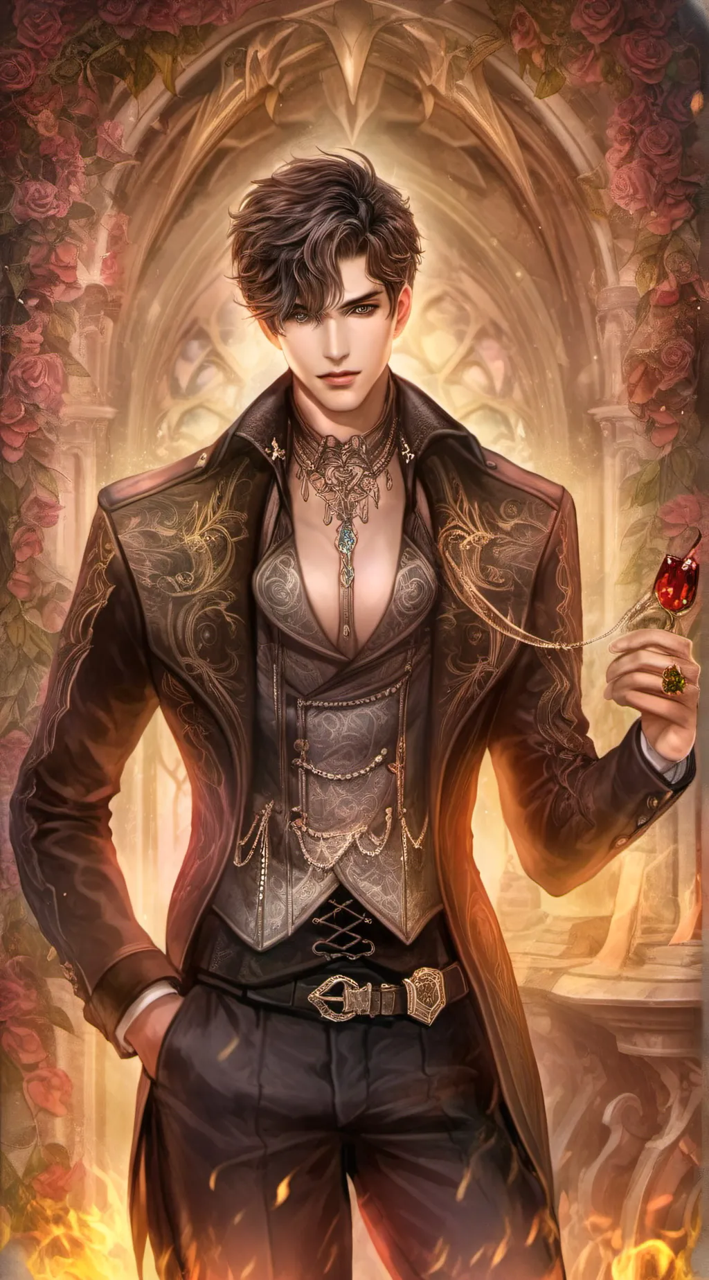 ai character: mark  Santos background