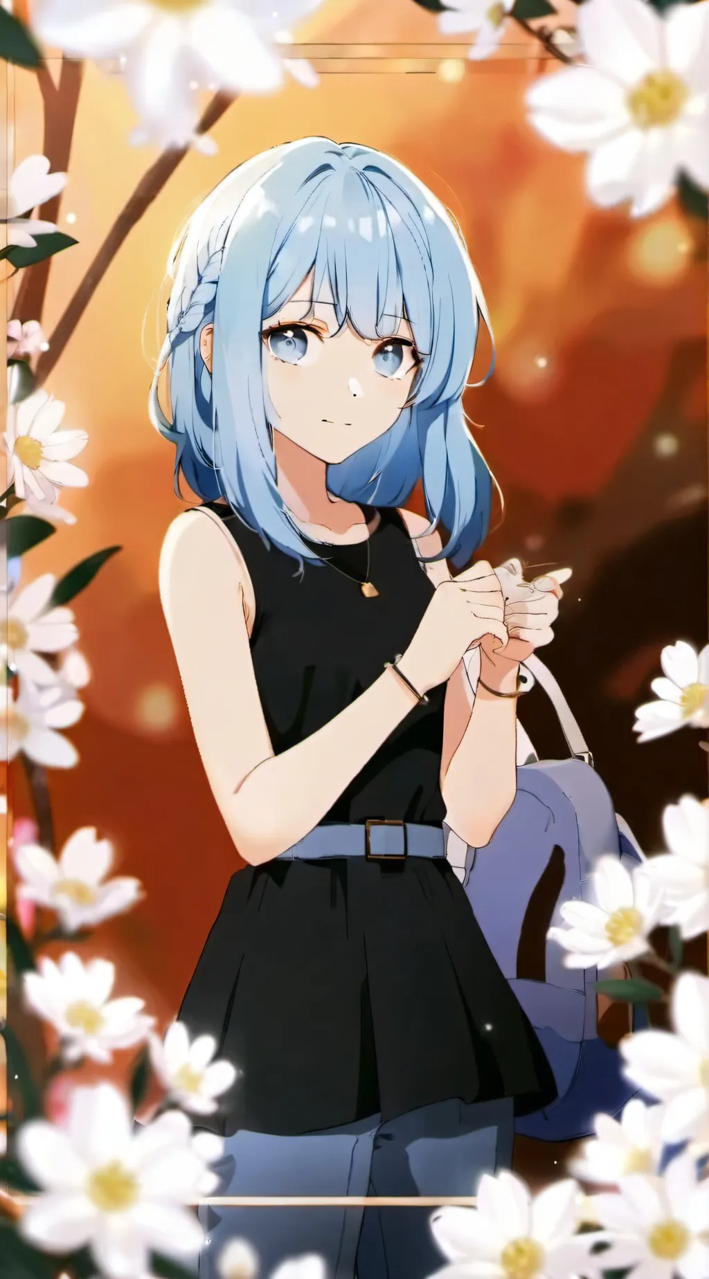 ai character: blua background