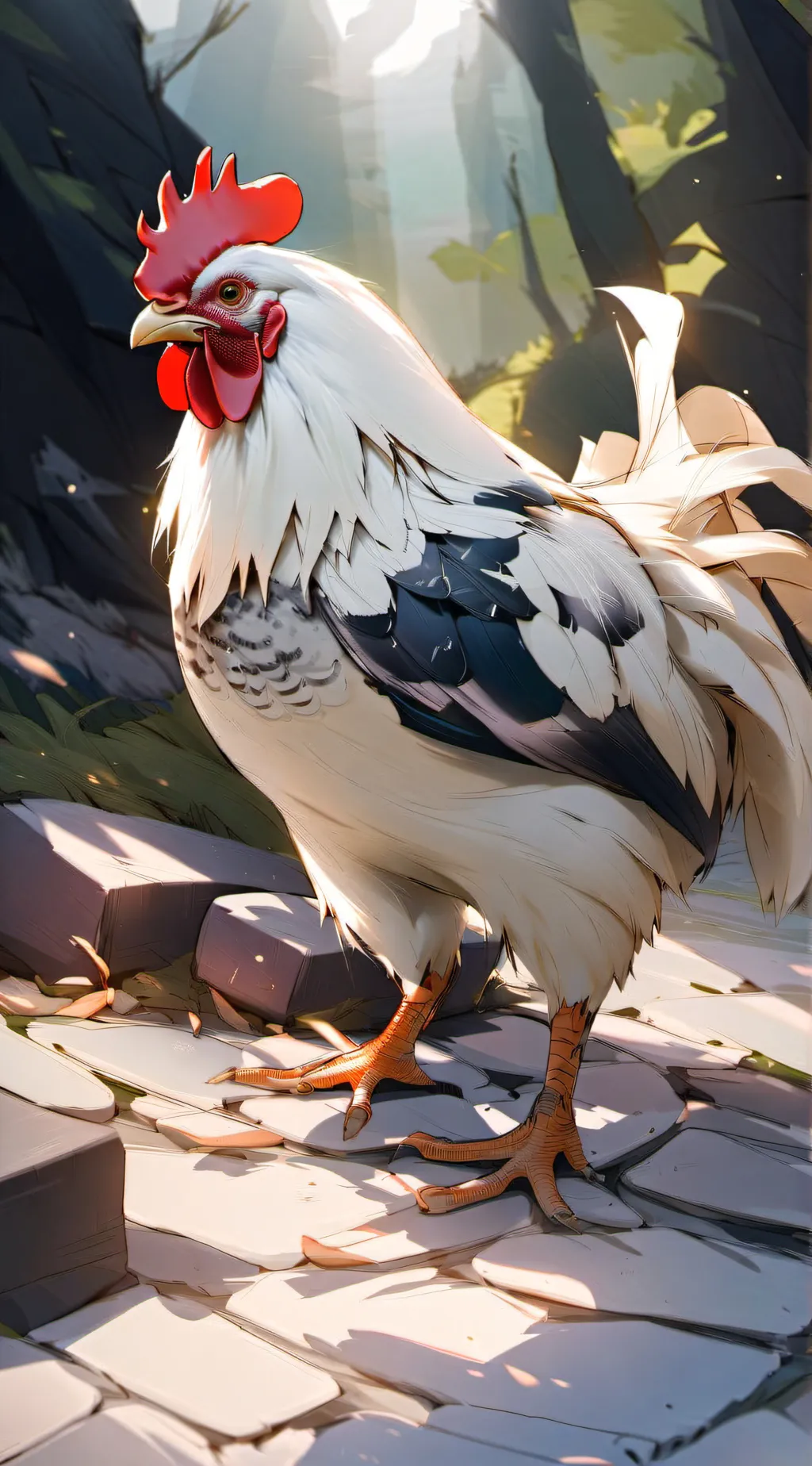 ai character: debbie the chicken background