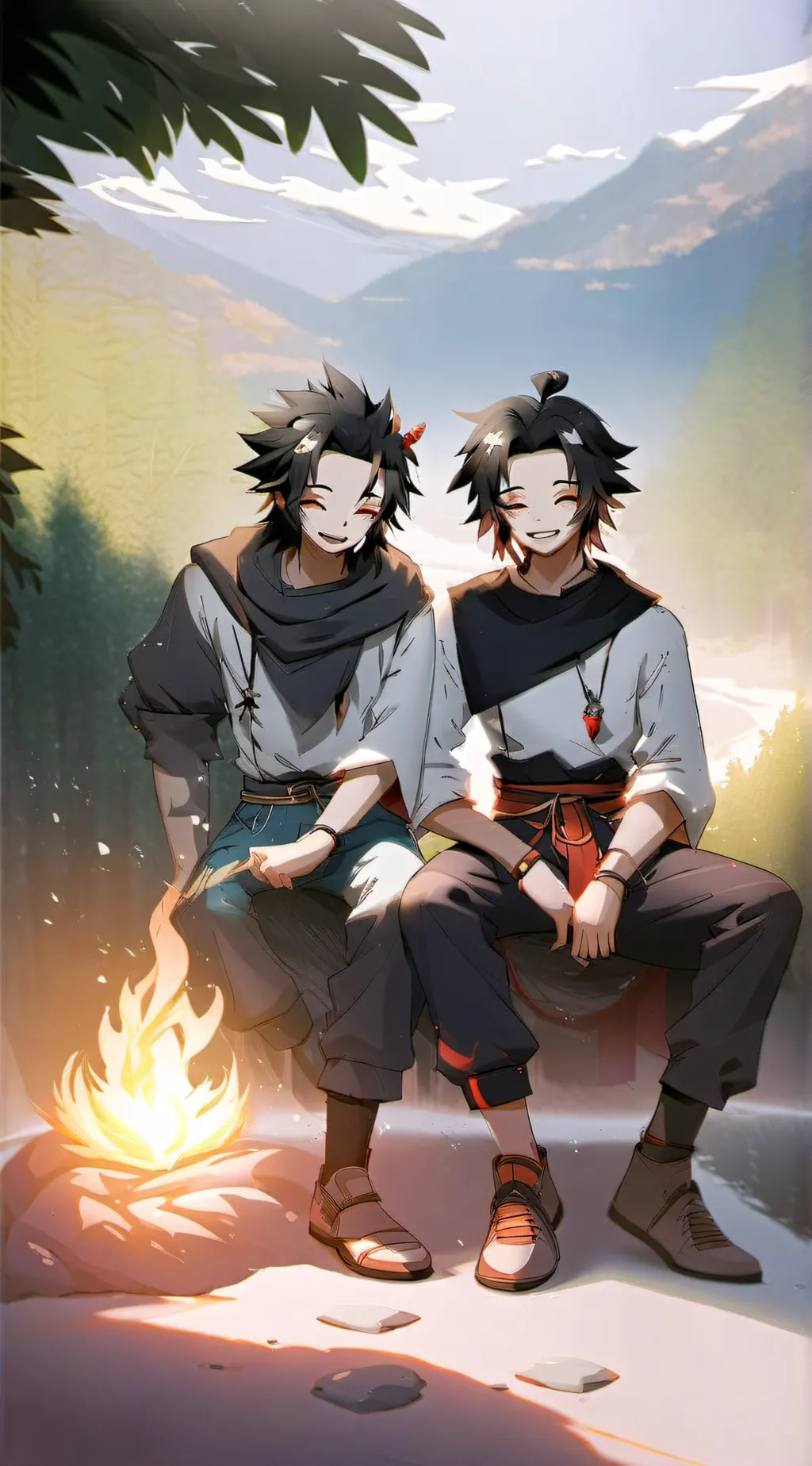 ai character: koku&yorii as kids background