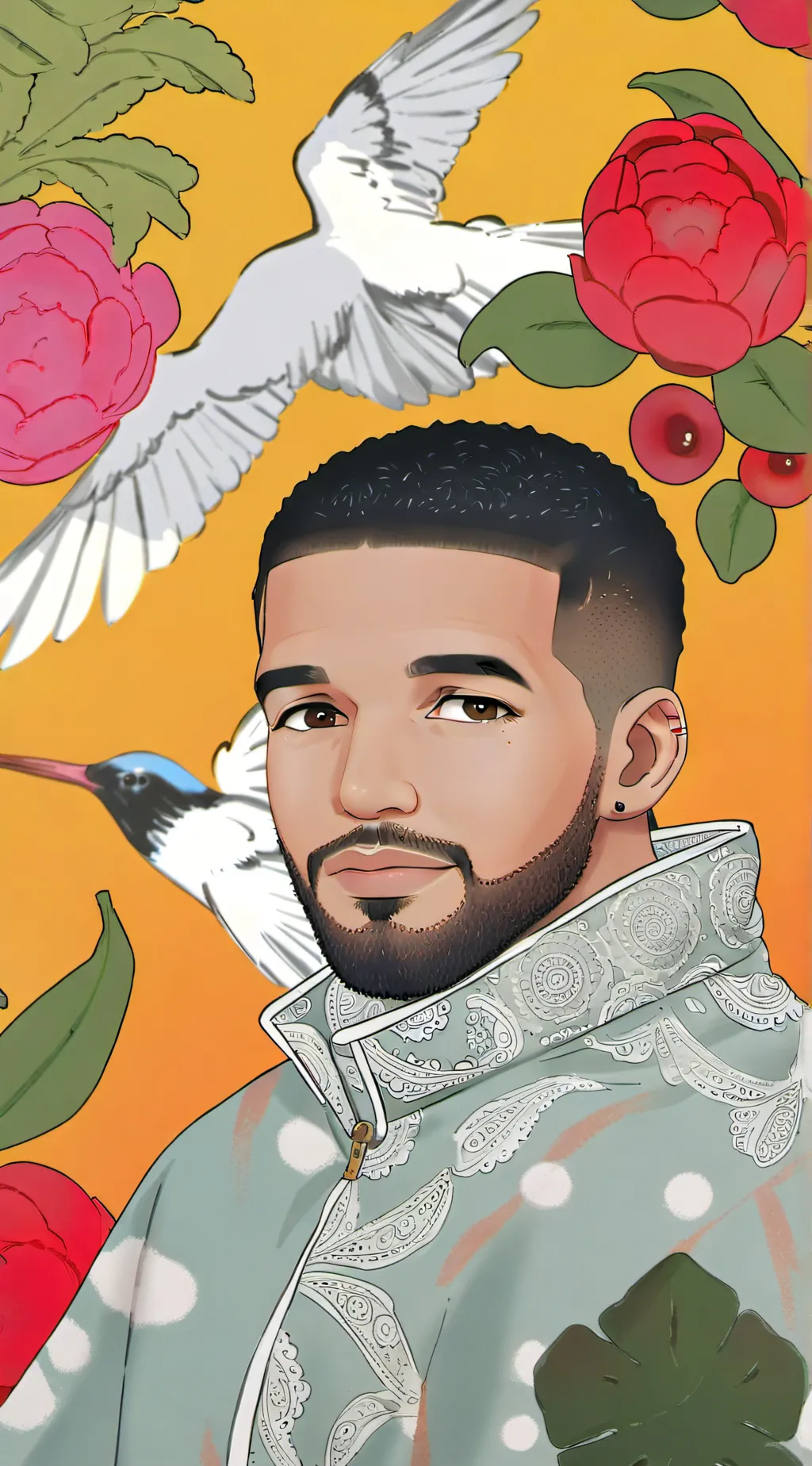 ai character: DRAKE 💀💀💀😥😥 background