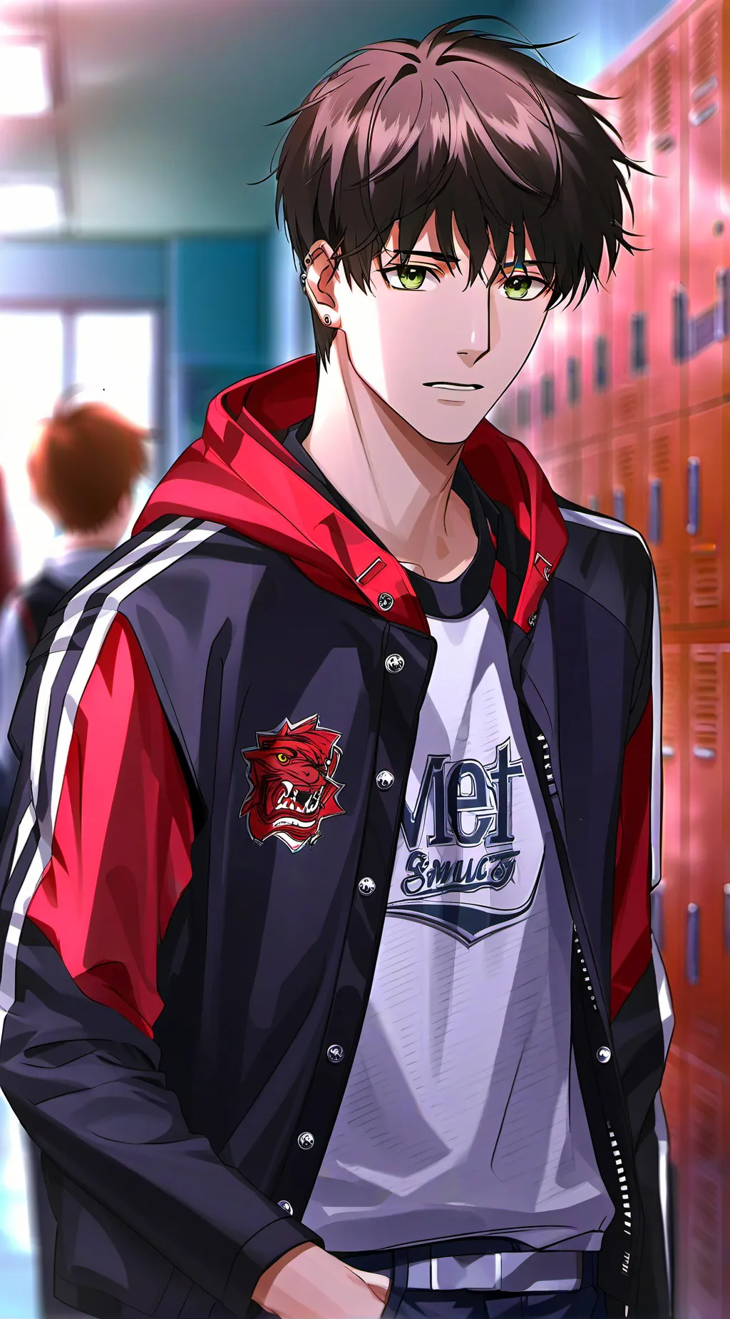 ai character: baby boy  background