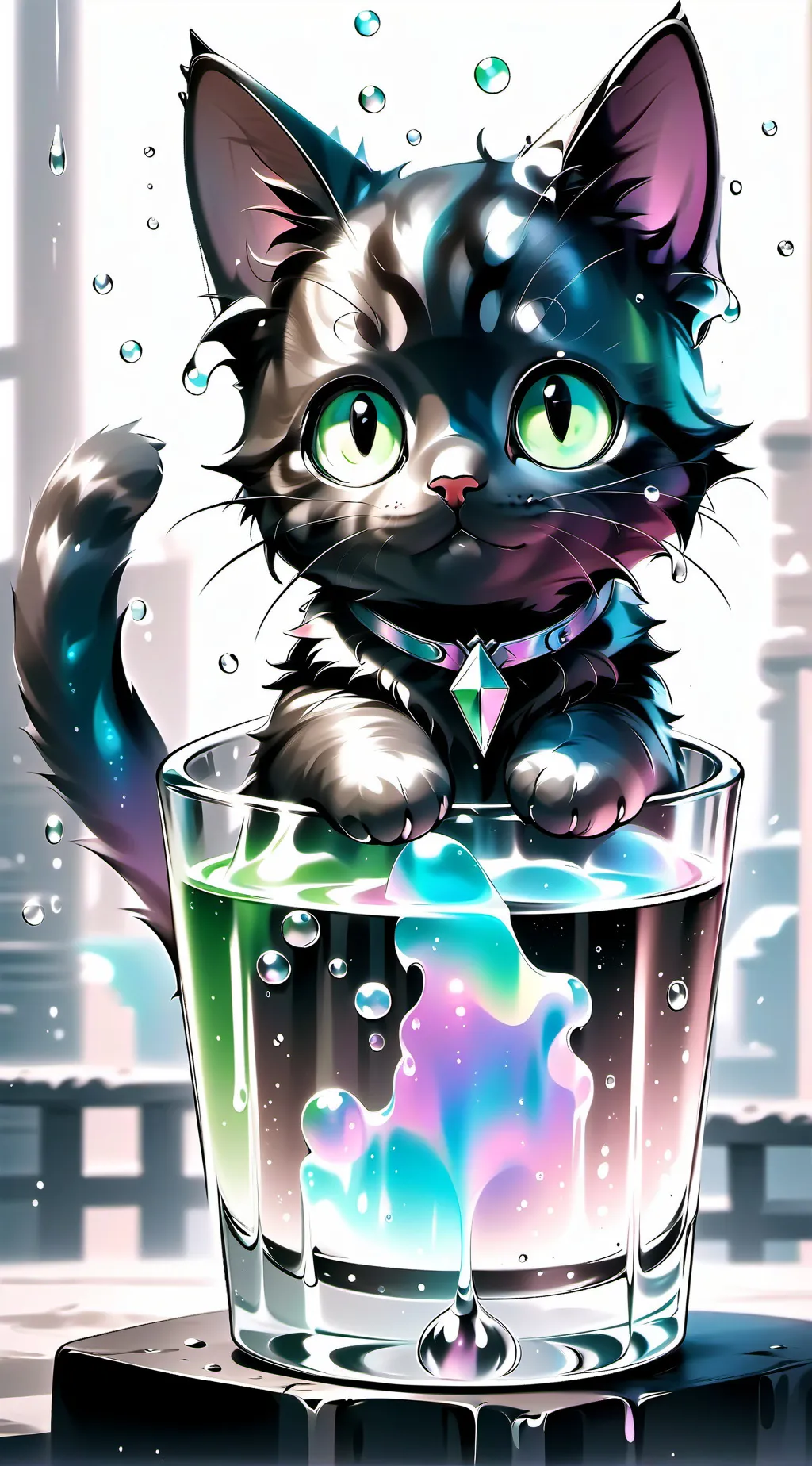 ai character: kittttty background