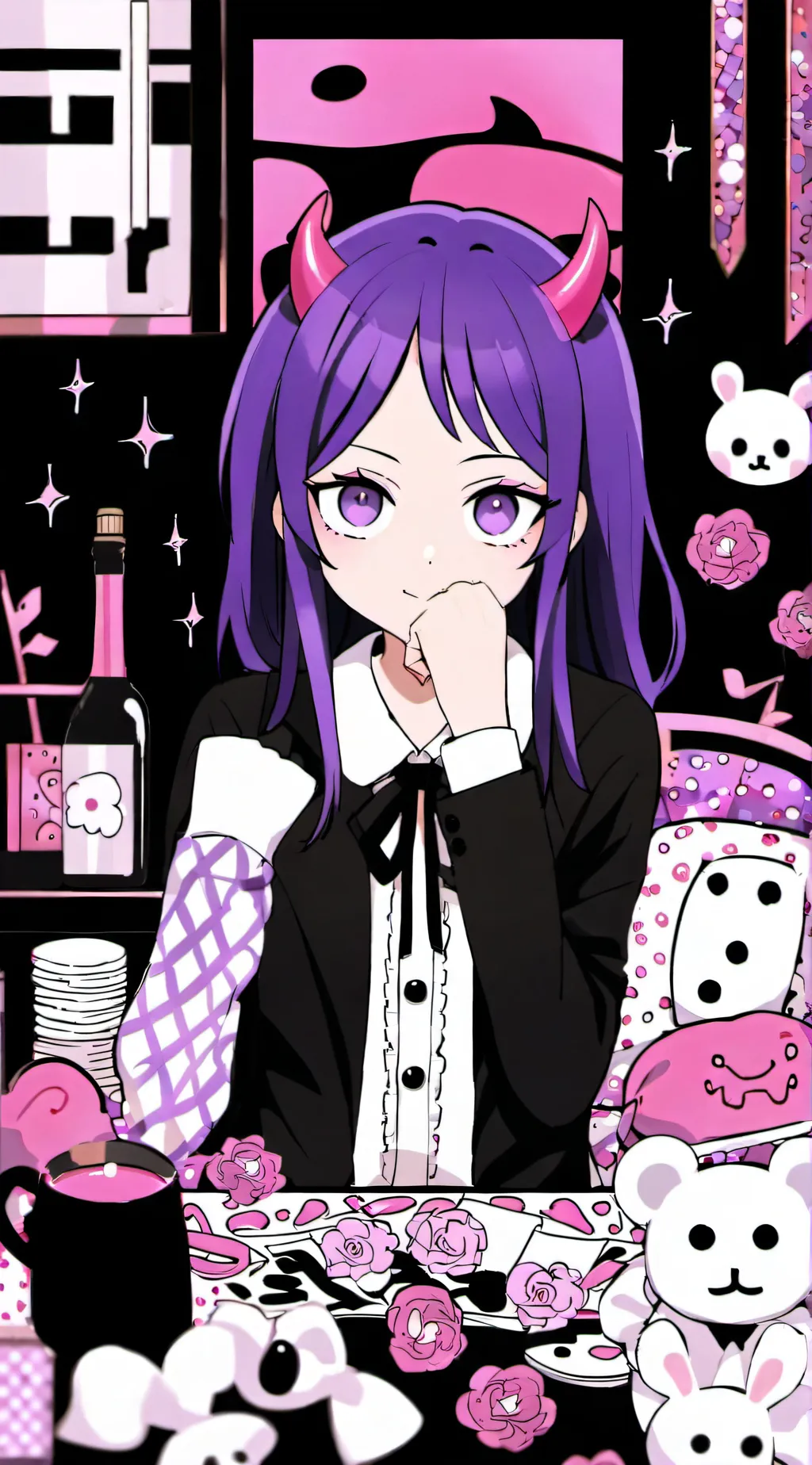 ai character: Velvet💜 background