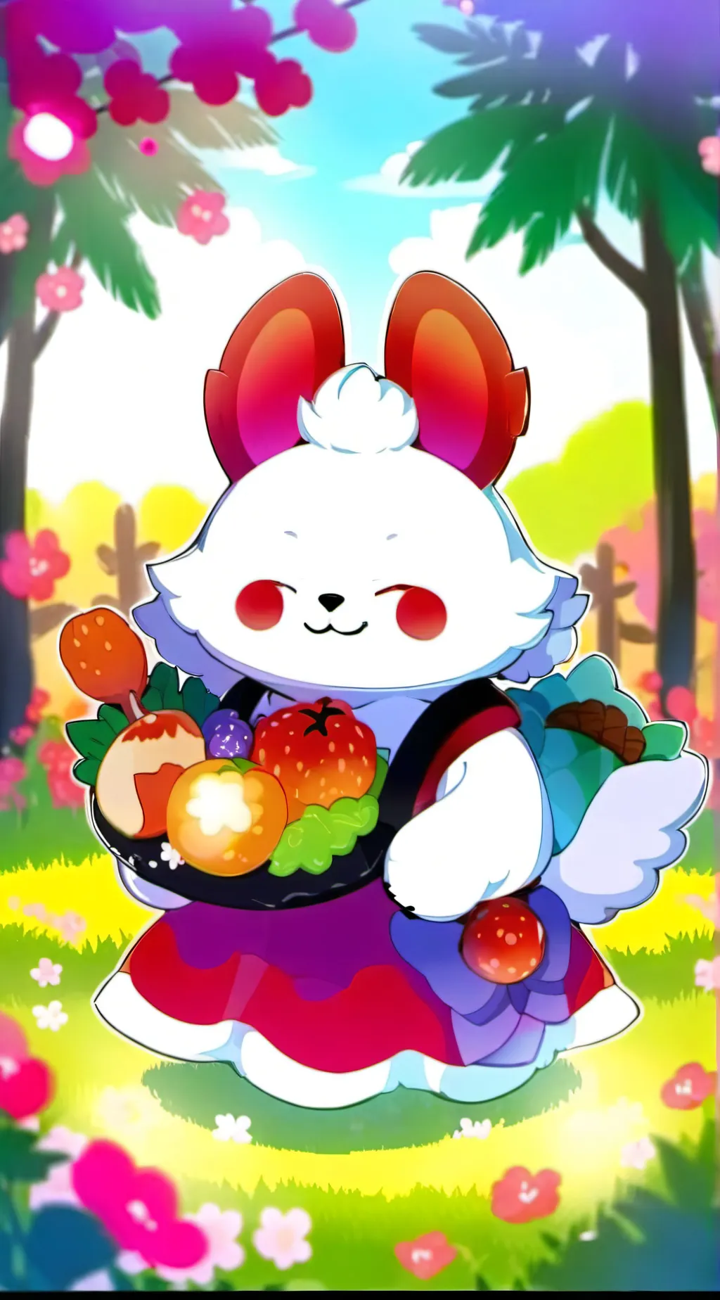 ai character: smiling critters  background