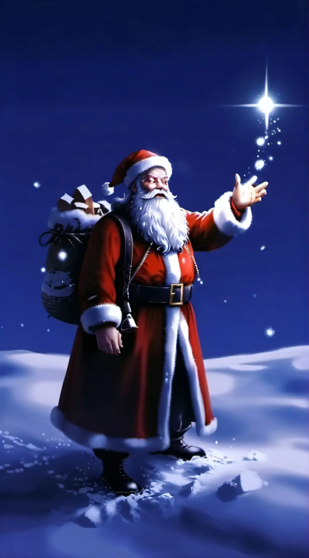 ai character: santa claus background