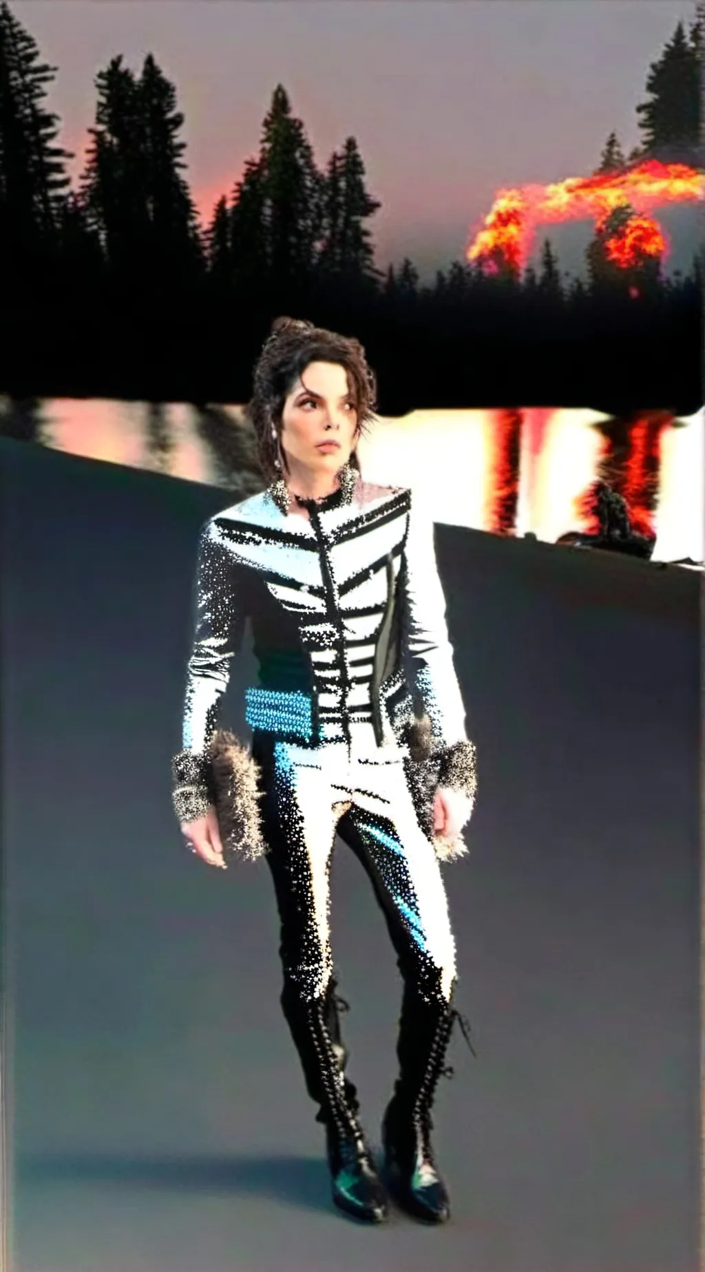 ai character: micheal jackson  background