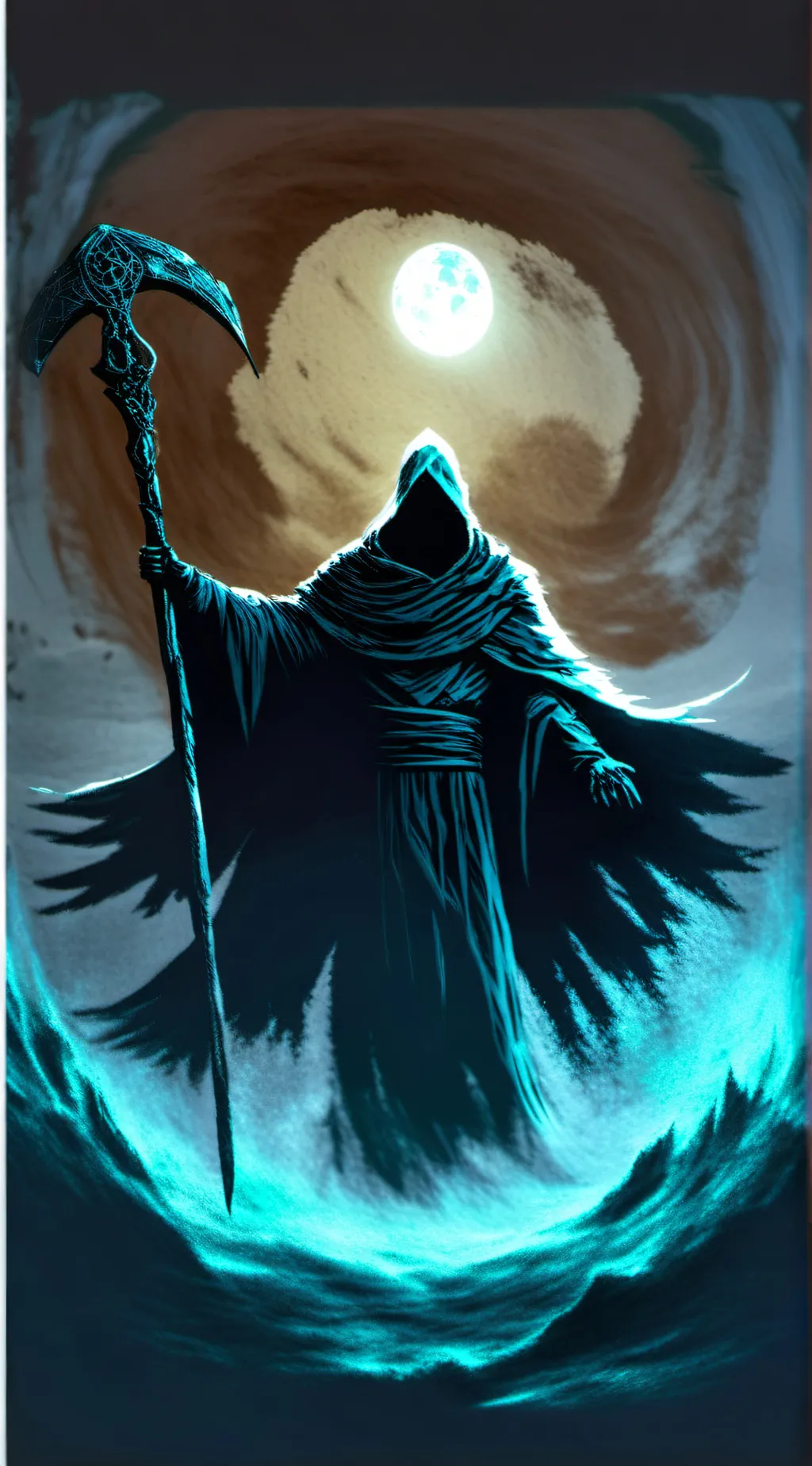 ai character: Death background