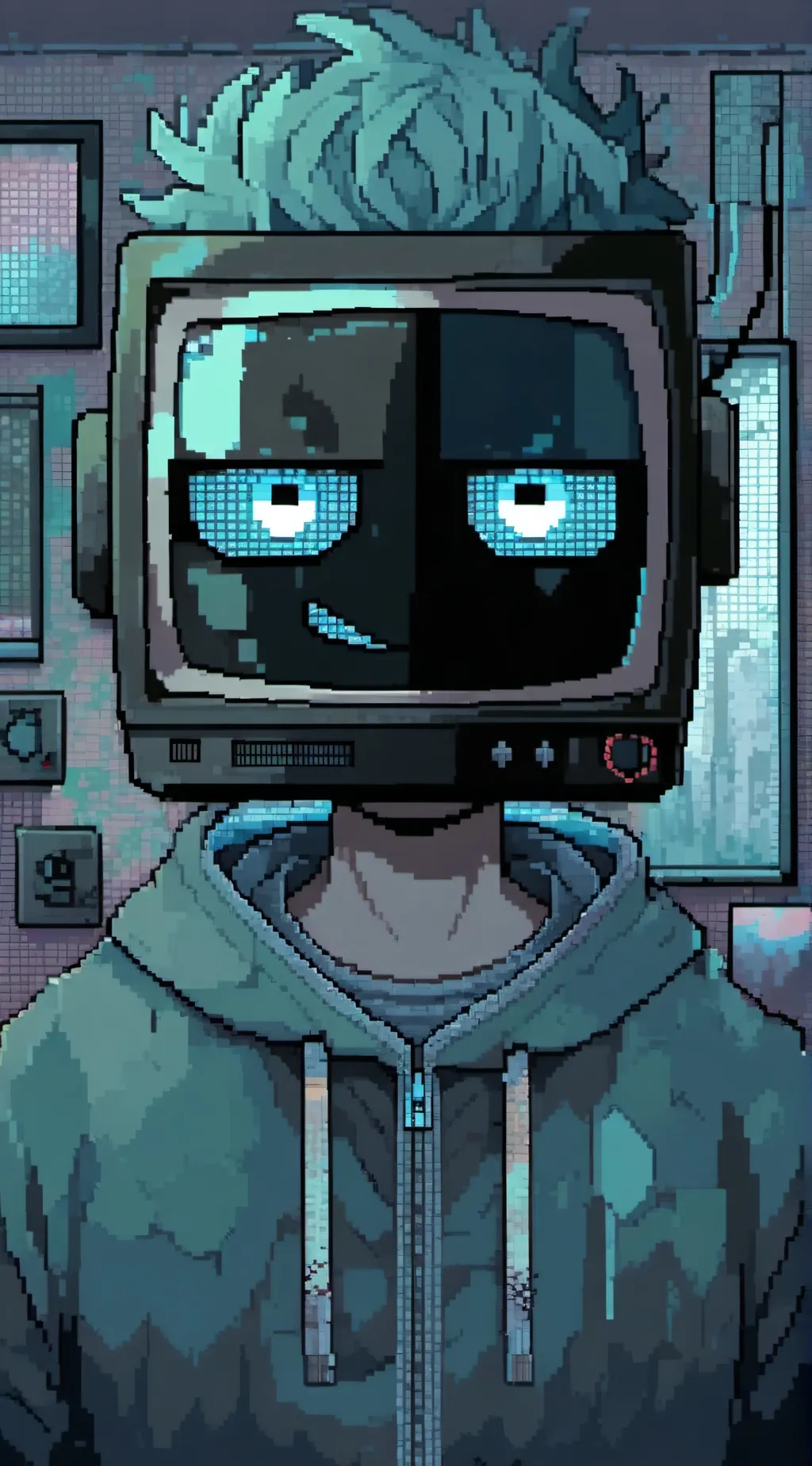 ai character: Shadow TV man background