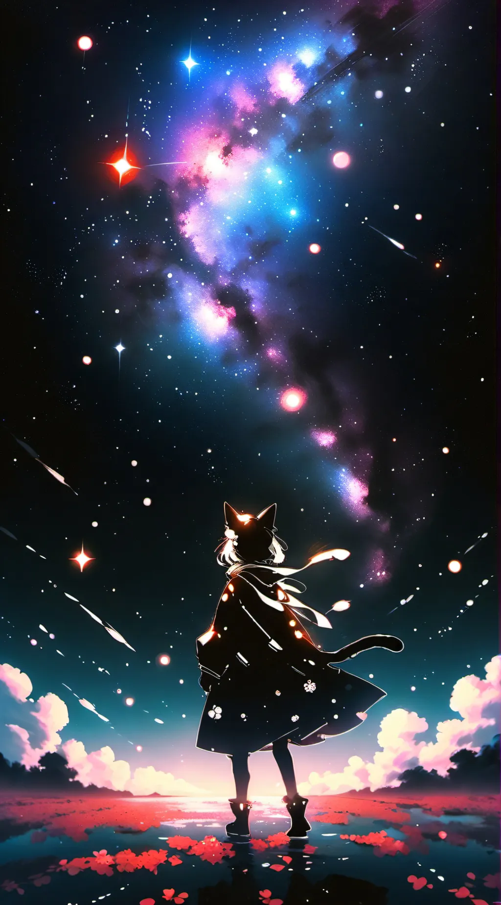 ai character: Mha cat girl  background