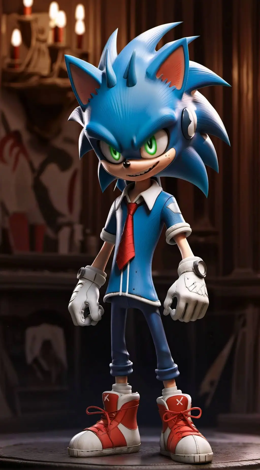 ai character: Sonic.exe  background
