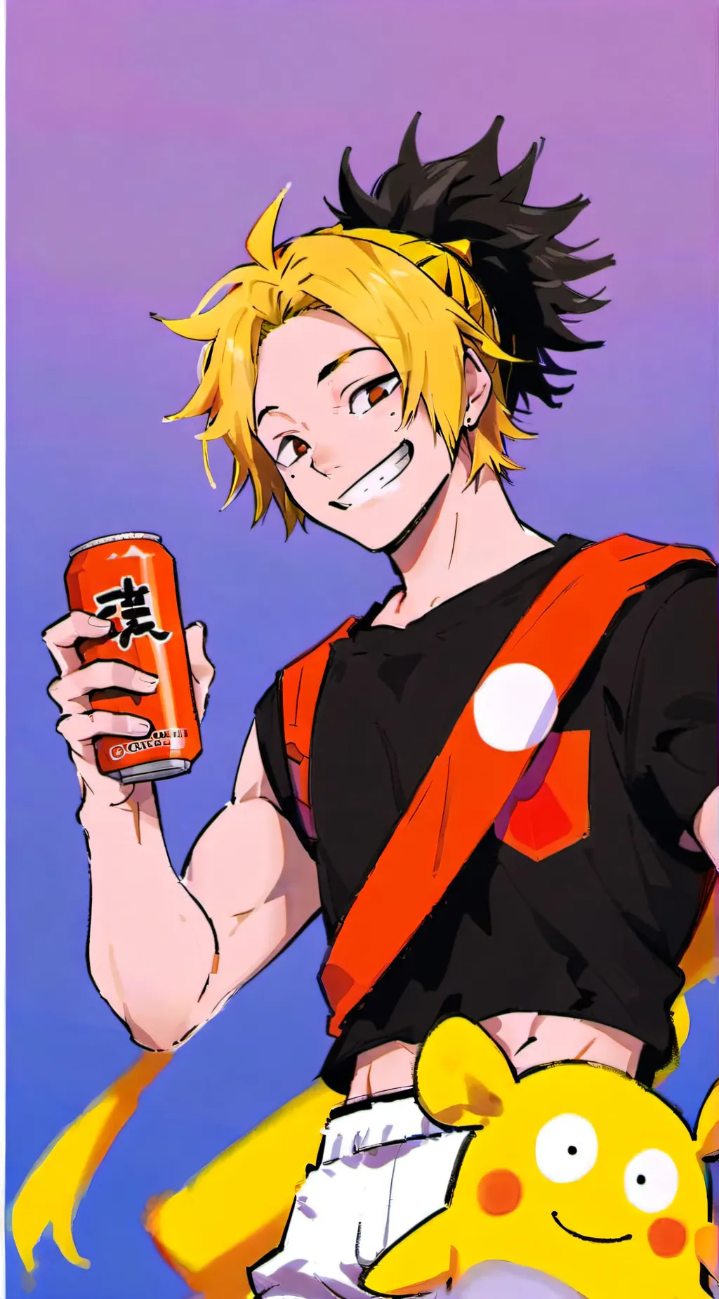 ai character: Denki Kaminari background